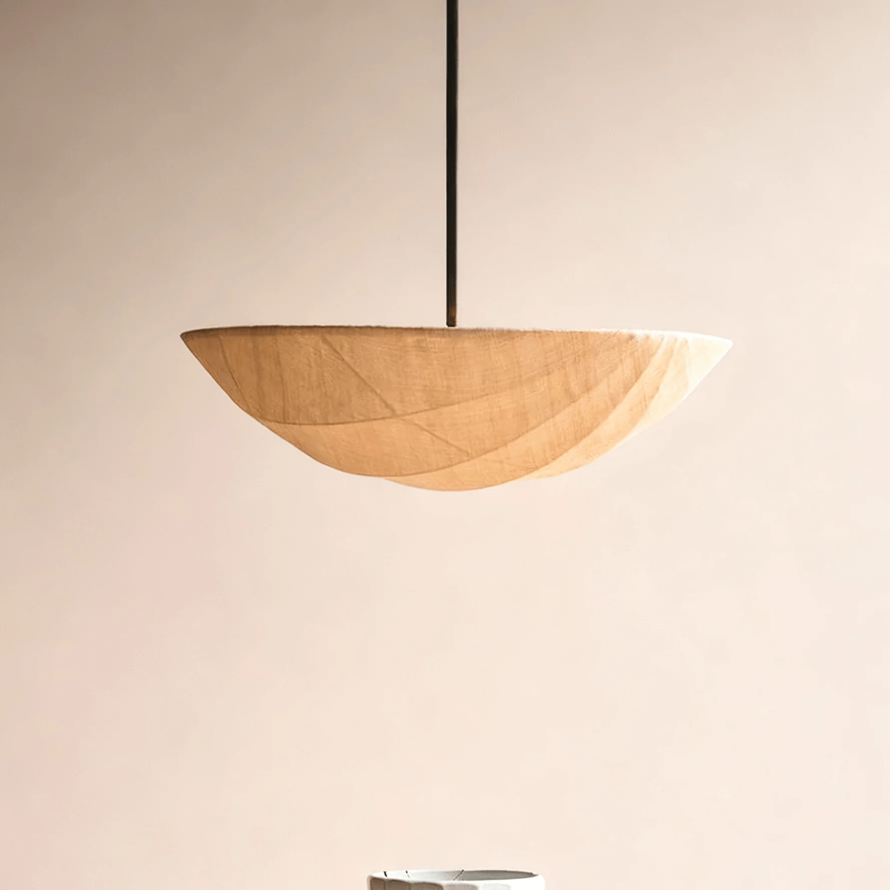 Fabric Saucer Pendant Light - Image 9