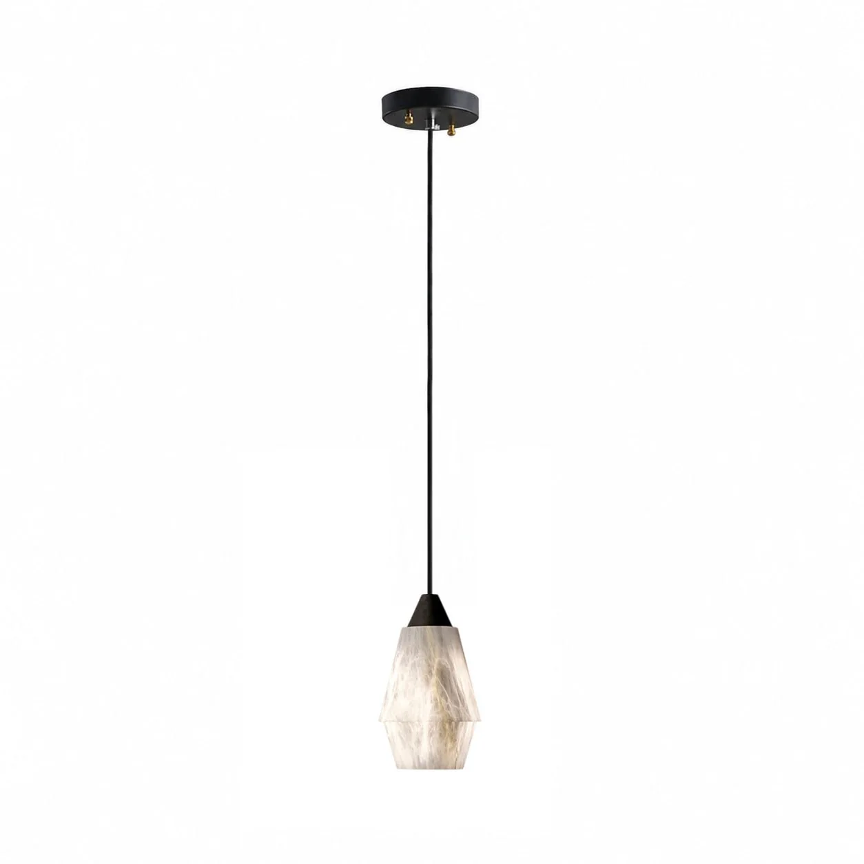 Faceted Alabaster Cluster Chandelier - Image 21