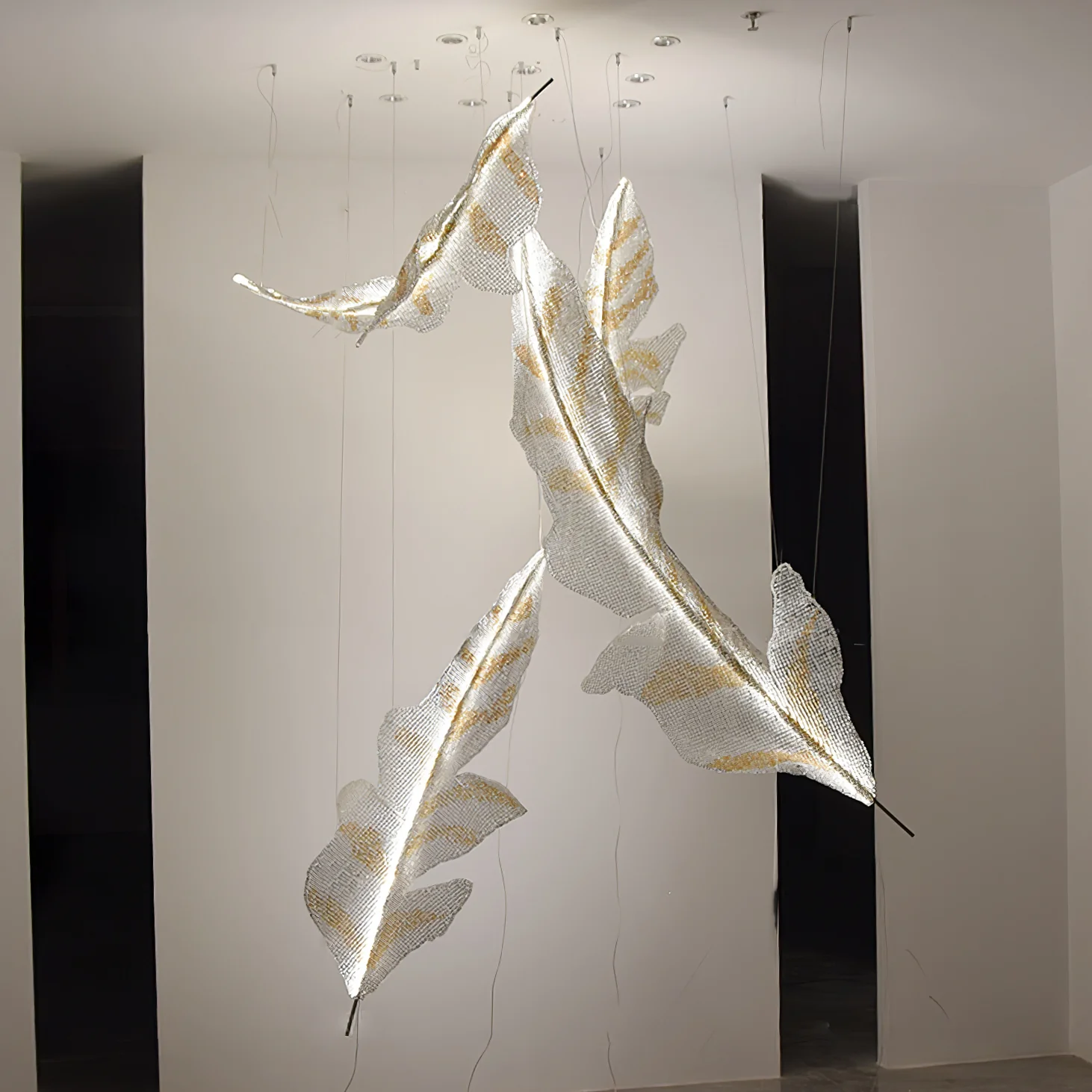Falling Leaves Glass Chandelier - Image 7