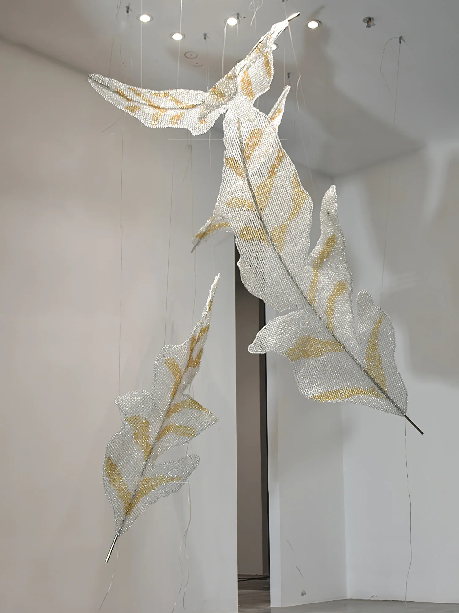 Falling Leaves Glass Chandelier - Image 8