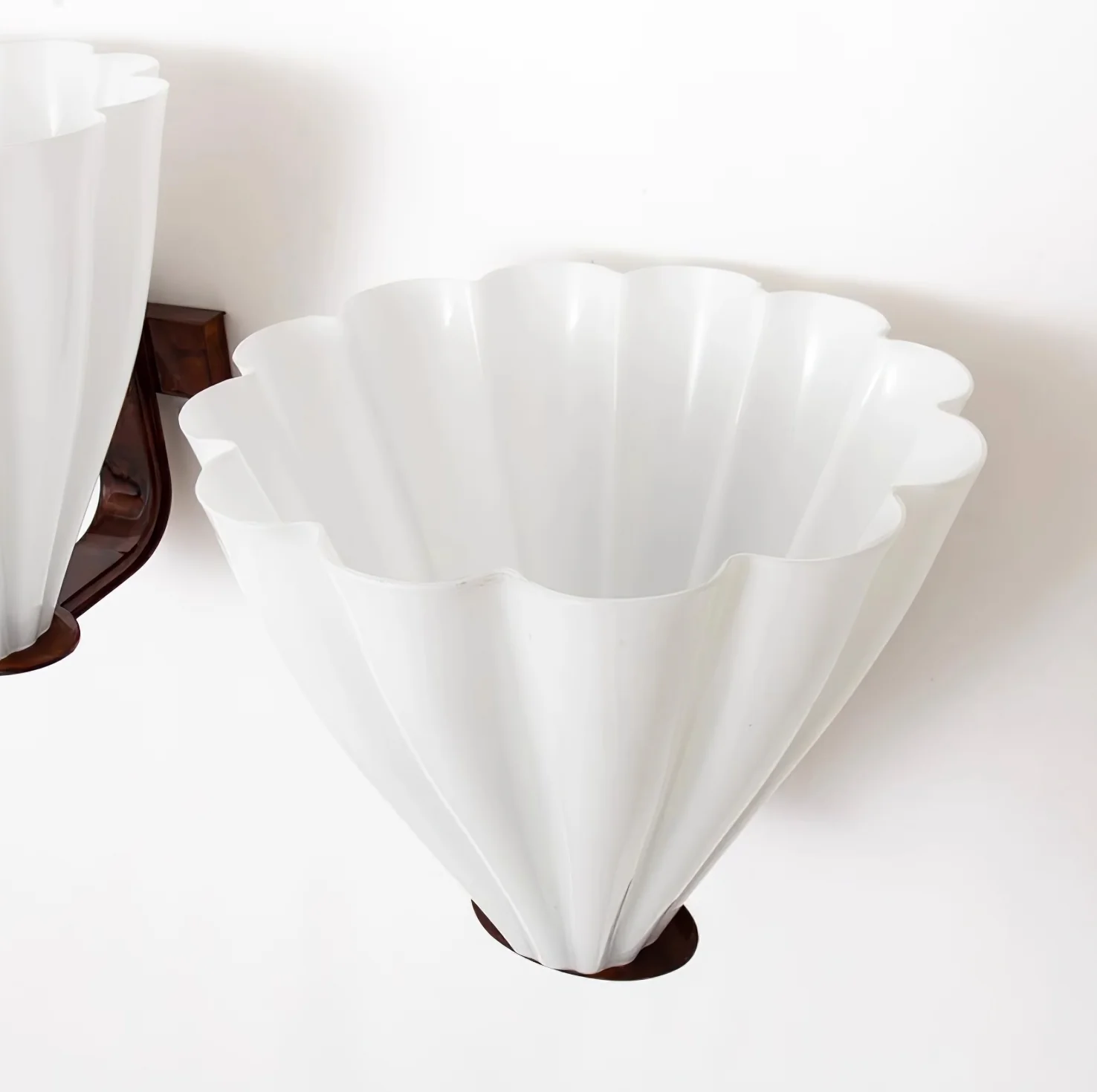 Fan Shaped Glass Wall Sconce - Image 6