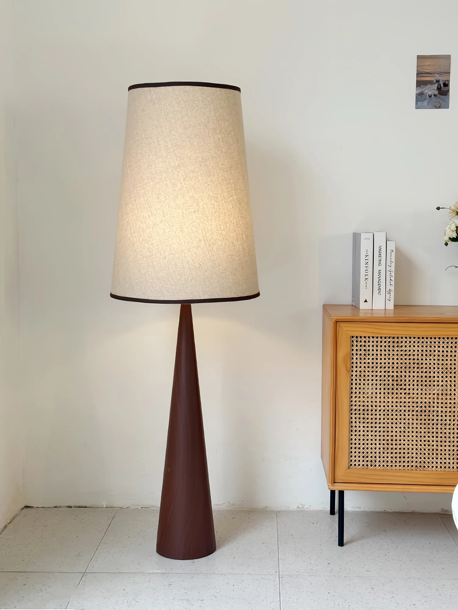 Faux Wood Conical Floor Lamp - Image 13
