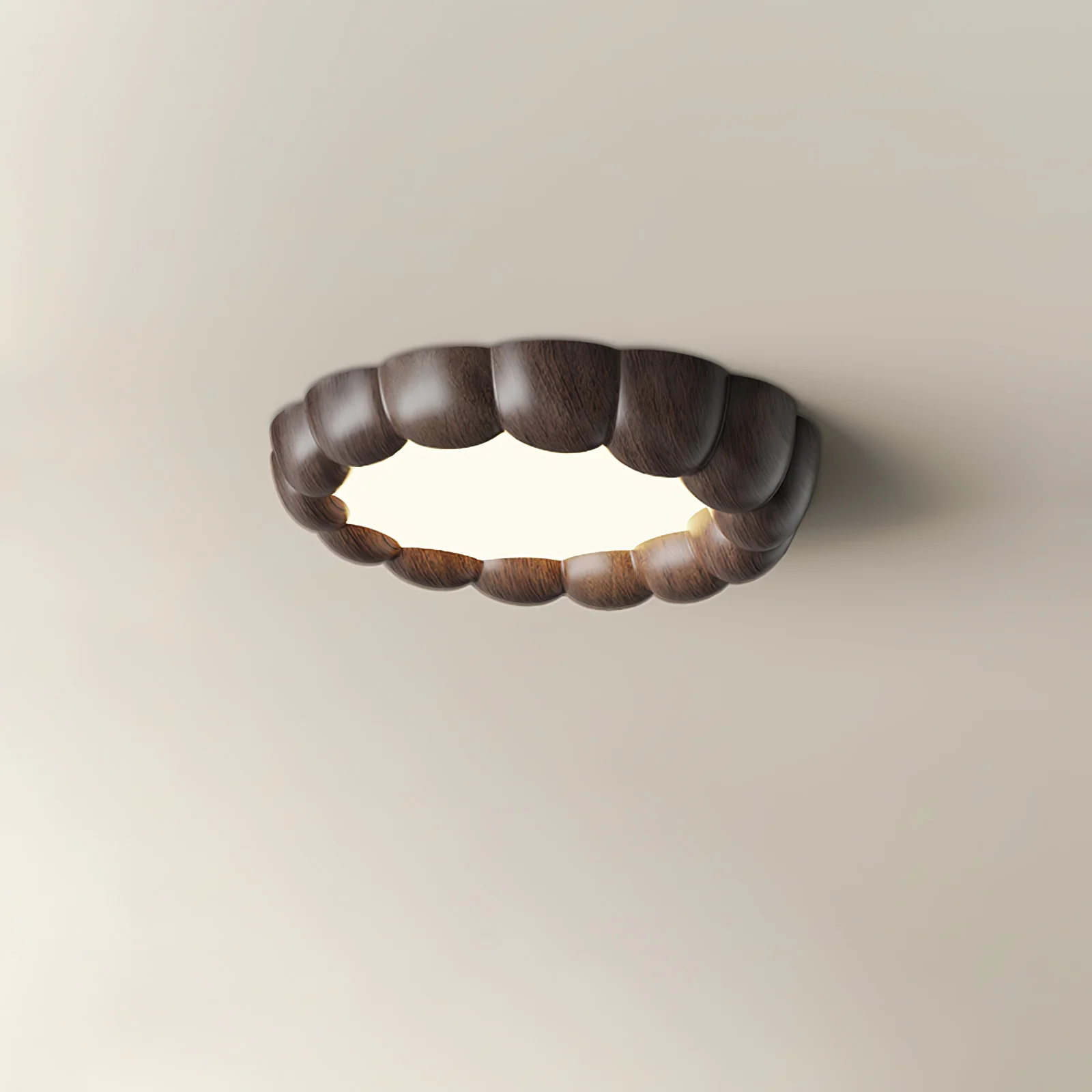 Faux Wood Ripple Ceiling Lamp - Image 17