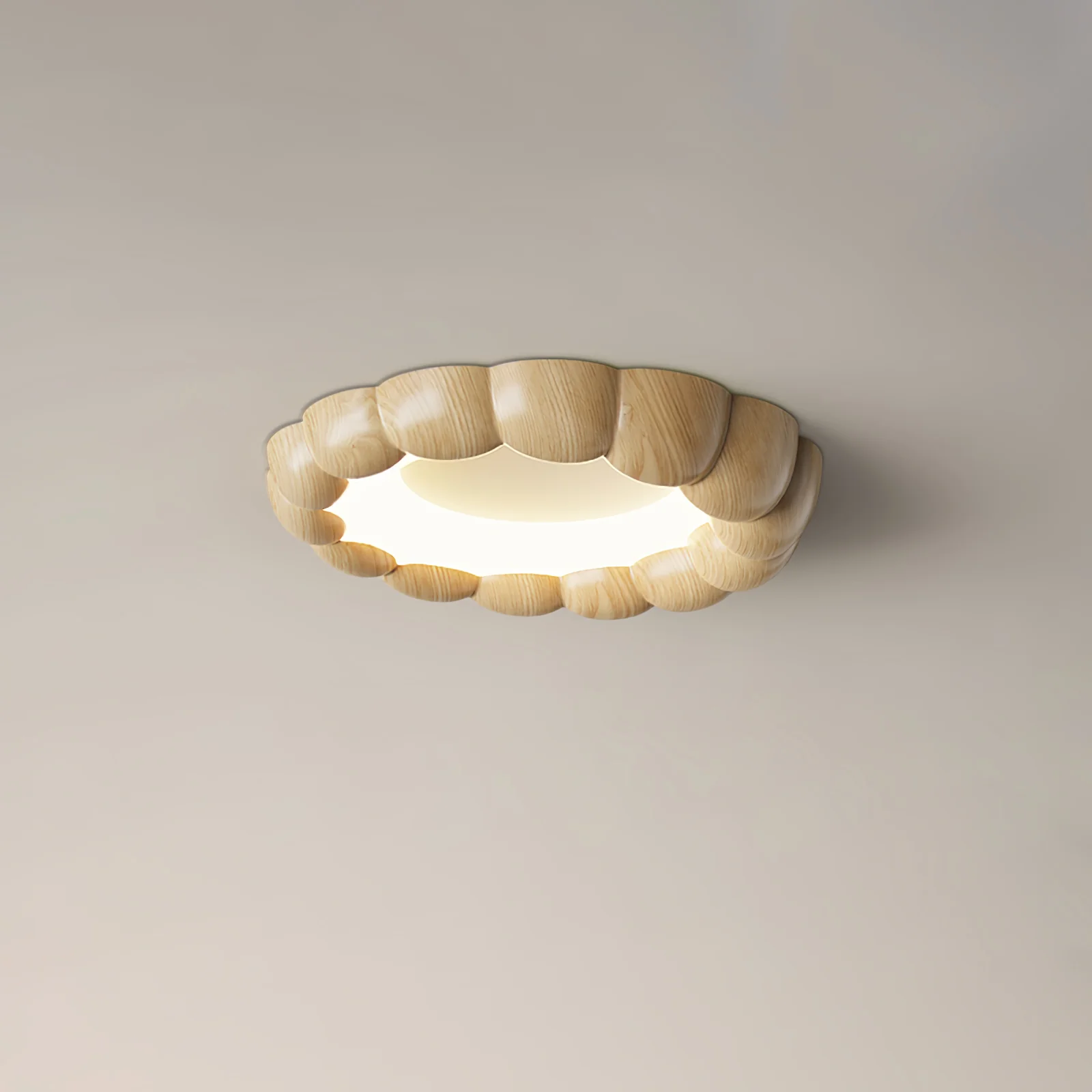 Faux Wood Ripple Ceiling Lamp - Image 20