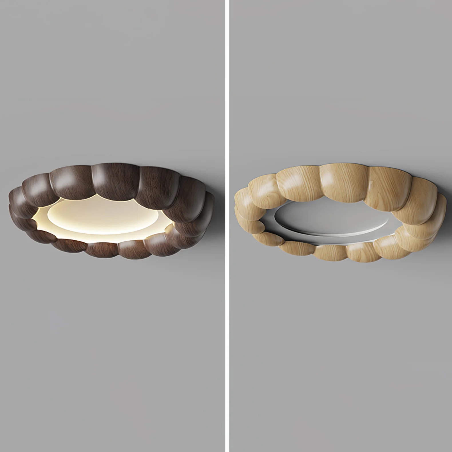 Faux Wood Ripple Ceiling Lamp - Image 22