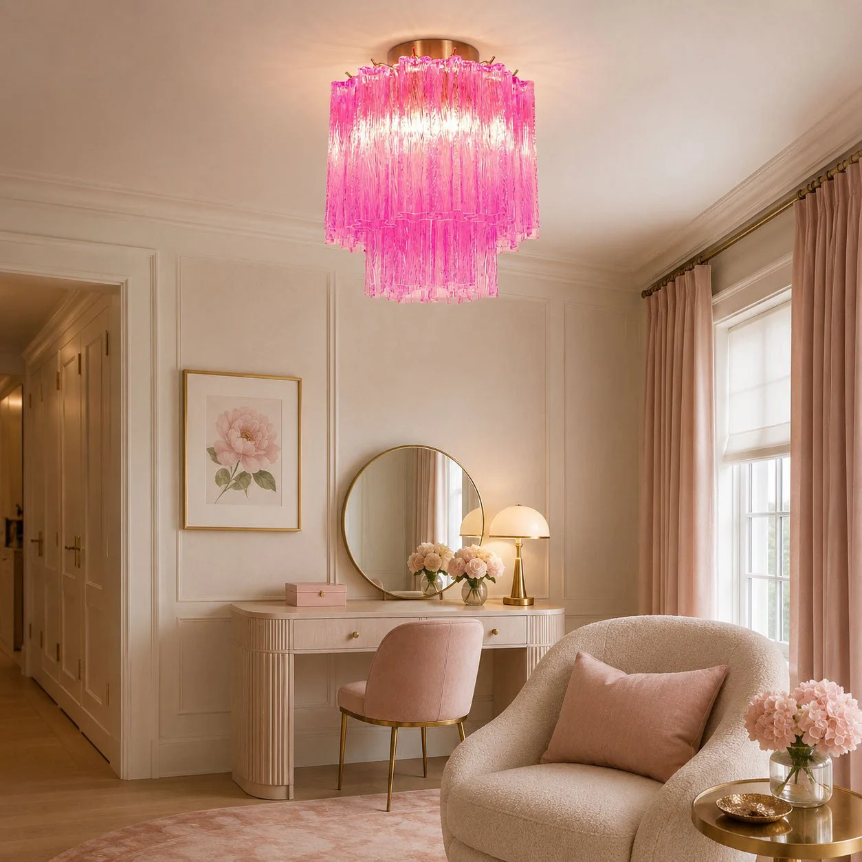 Fiora Purple Glass Ceiling Lamp - Image 2