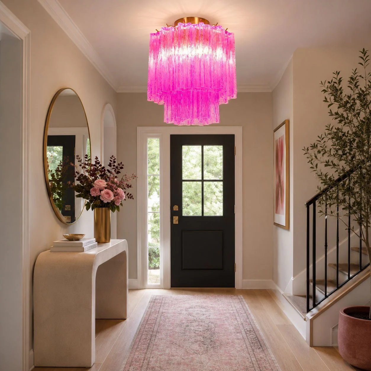 Fiora Purple Glass Ceiling Lamp - Image 3