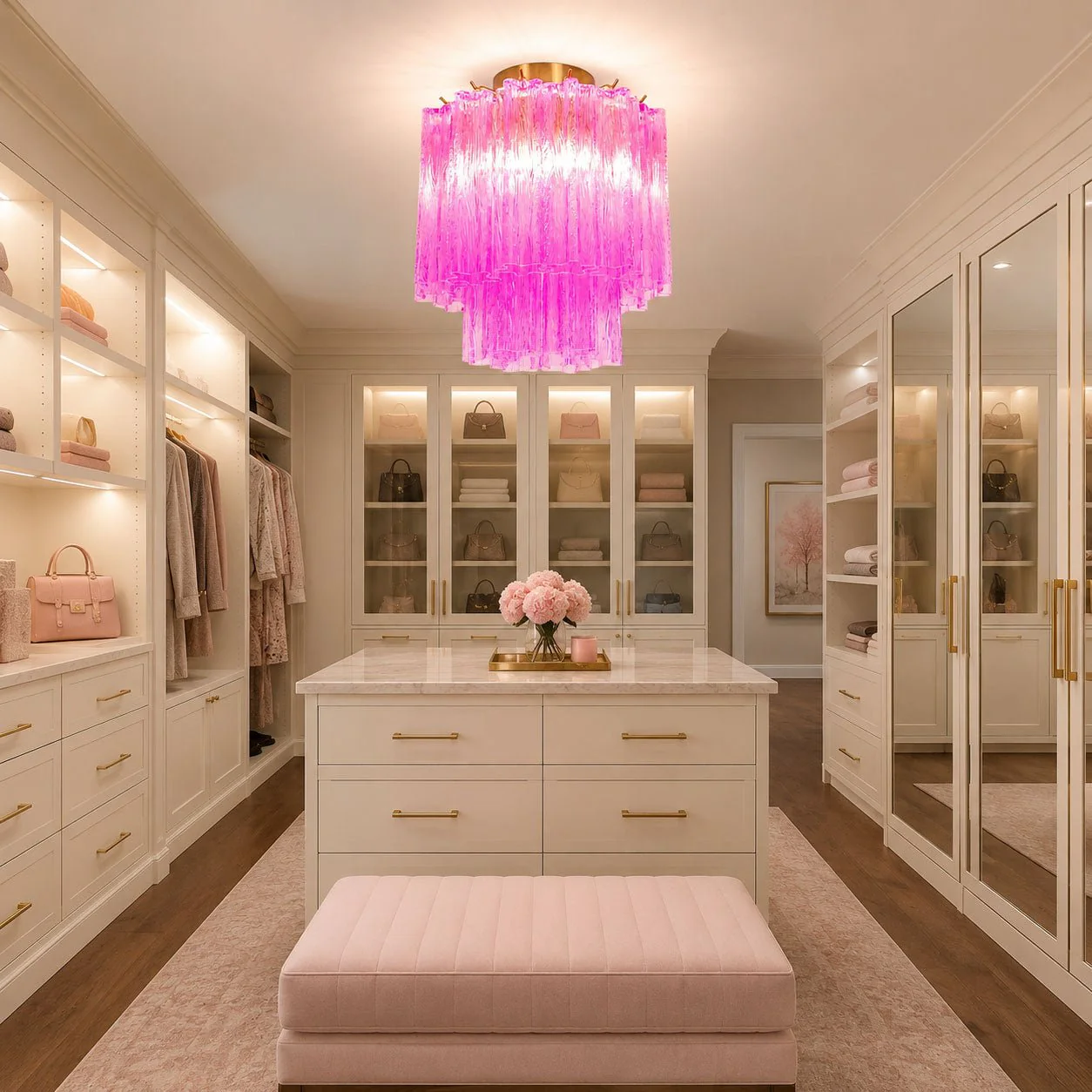 Fiora Purple Glass Ceiling Lamp - Image 4