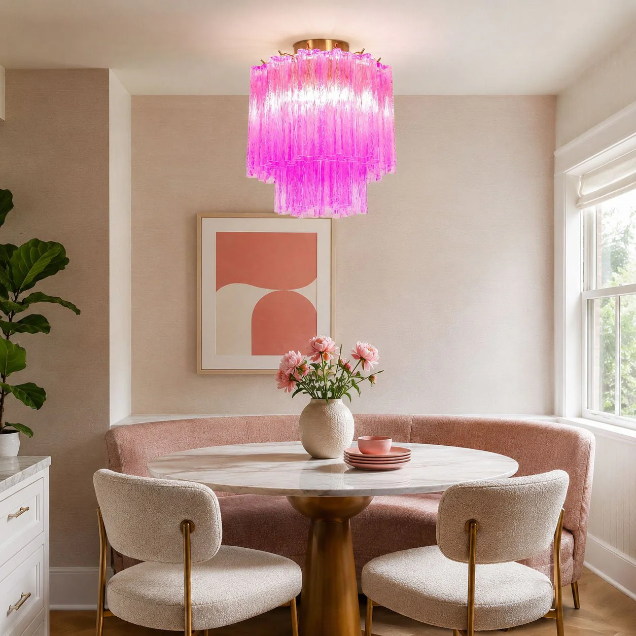 Fiora Purple Glass Ceiling Lamp - Image 5