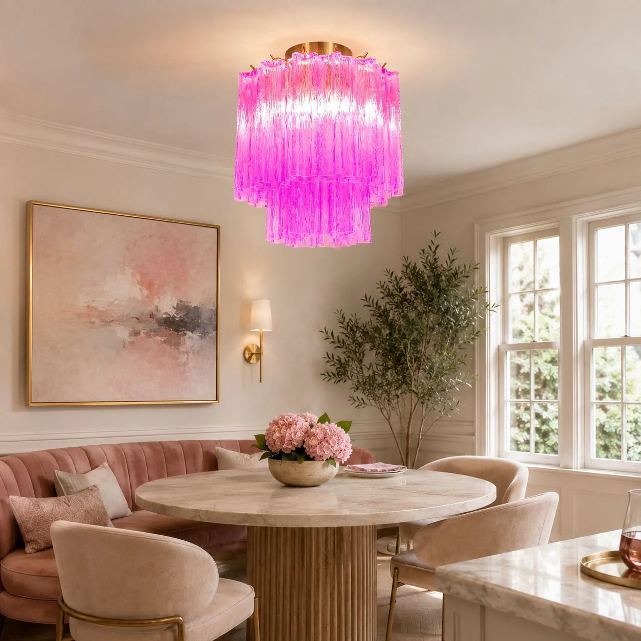 Fiora Purple Glass Ceiling Lamp - Image 6