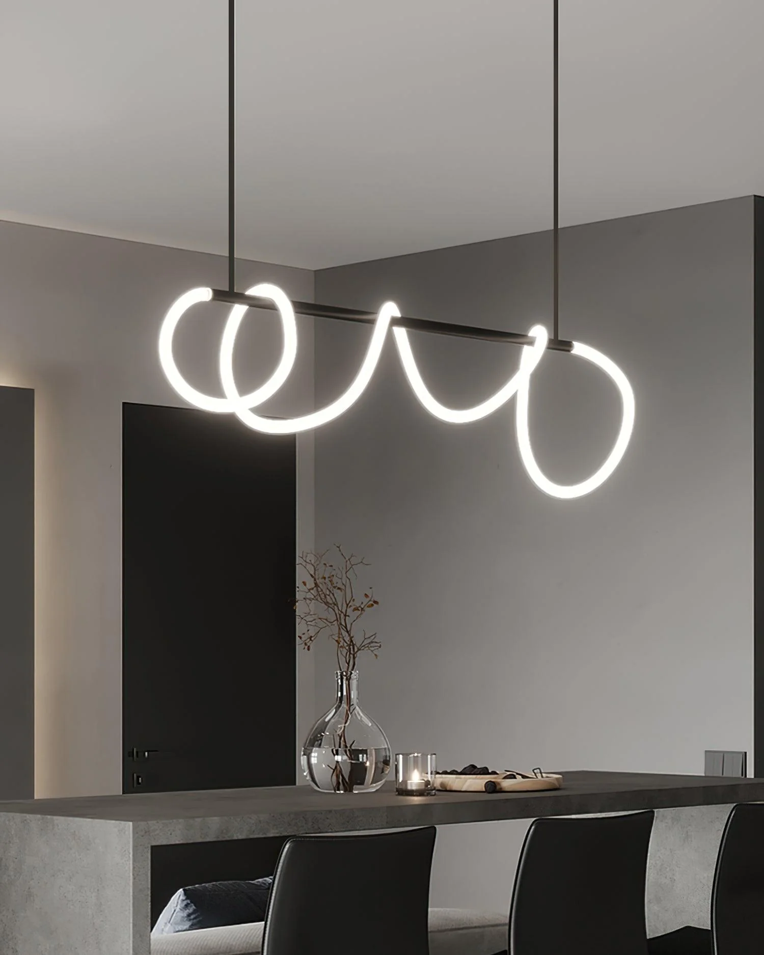 Flexible Linear Curve Chandelier - Image 15
