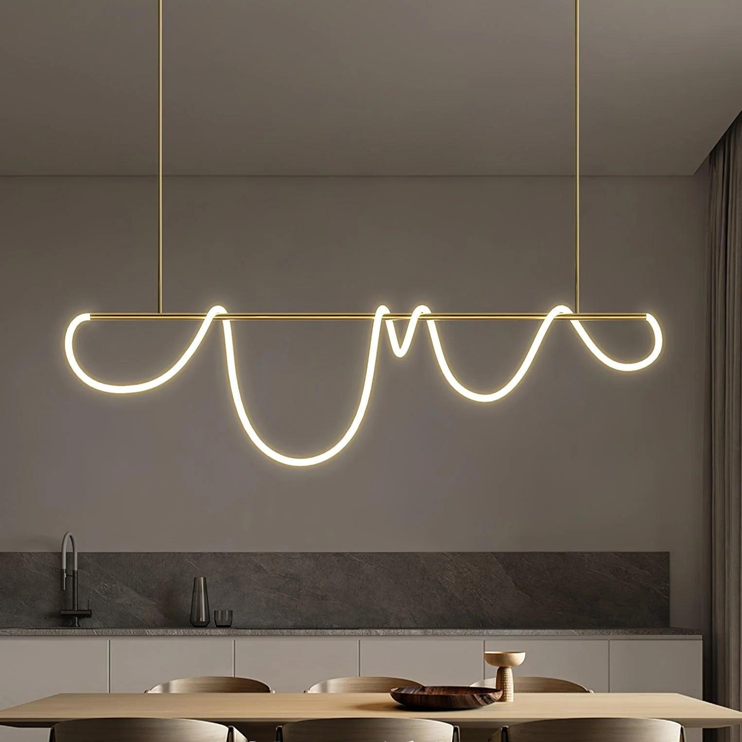 Flexible Linear Curve Chandelier - Image 4