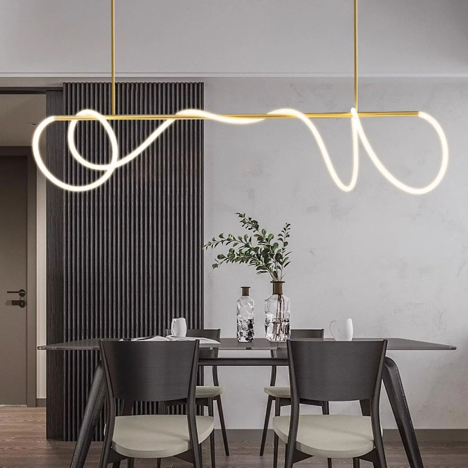 Flexible Linear Curve Chandelier - Image 57