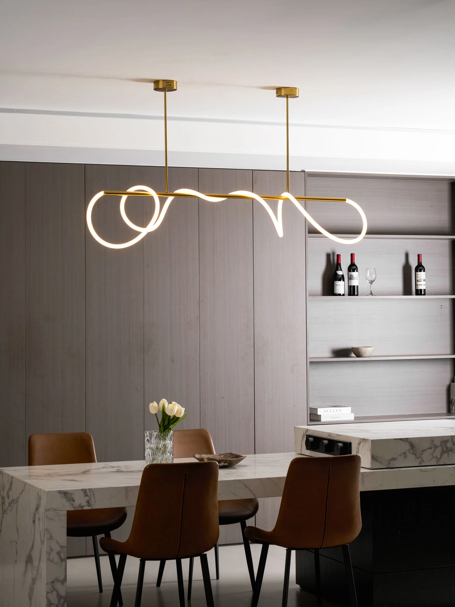 Flexible Linear Curve Chandelier - Image 72