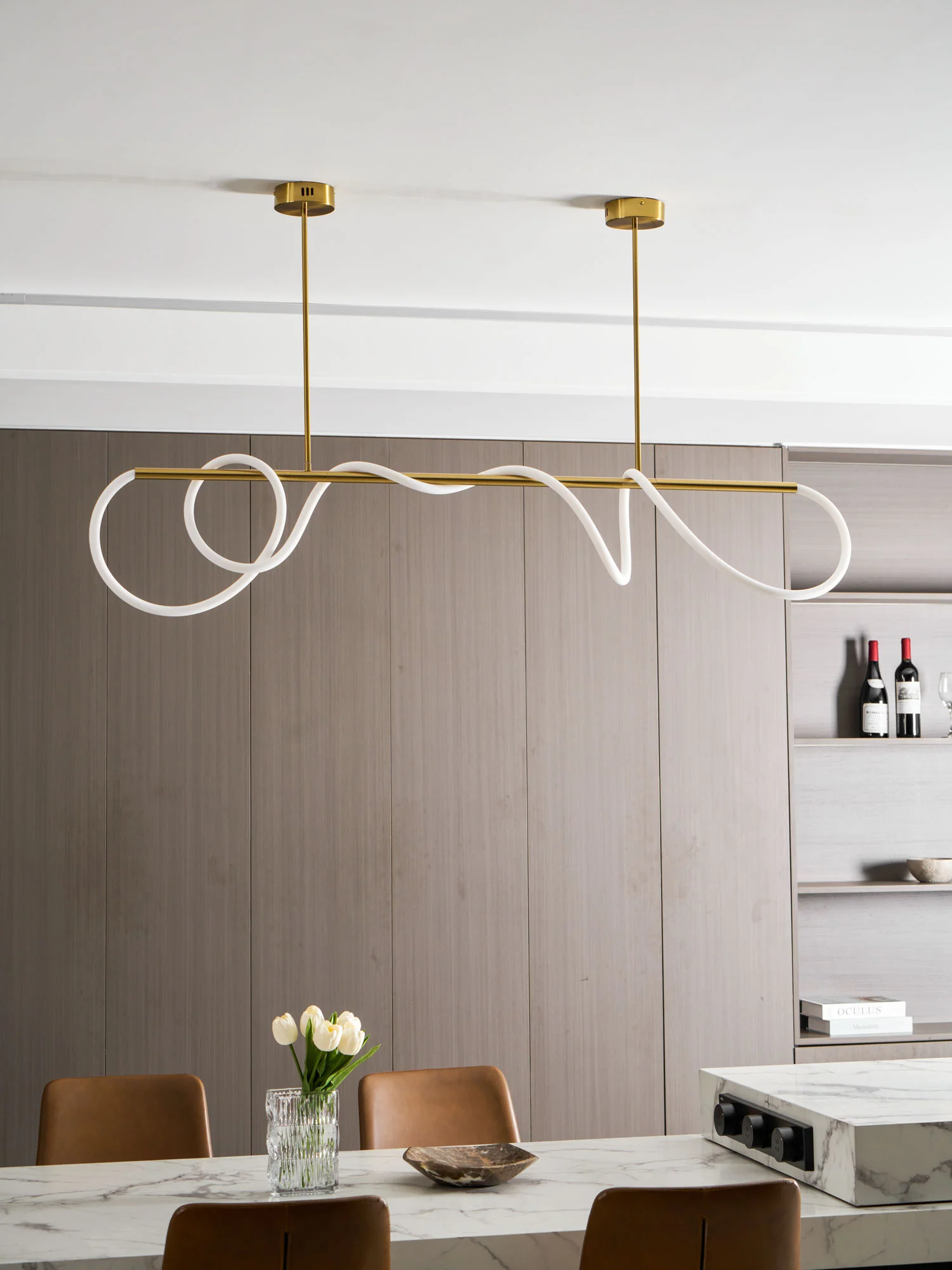 Flexible Linear Curve Chandelier - Image 77