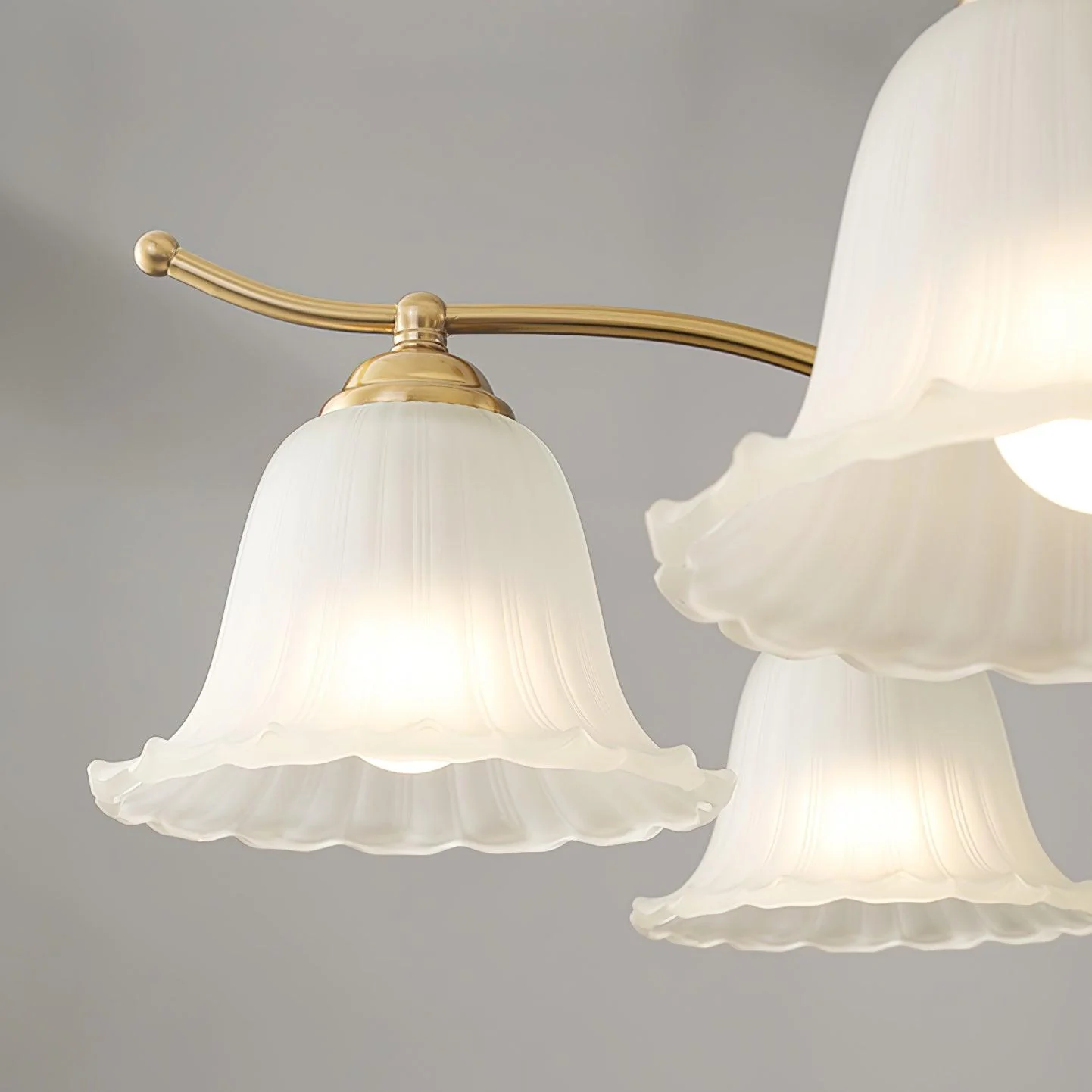 Flora Brass Alabaster Chandelier - Image 17