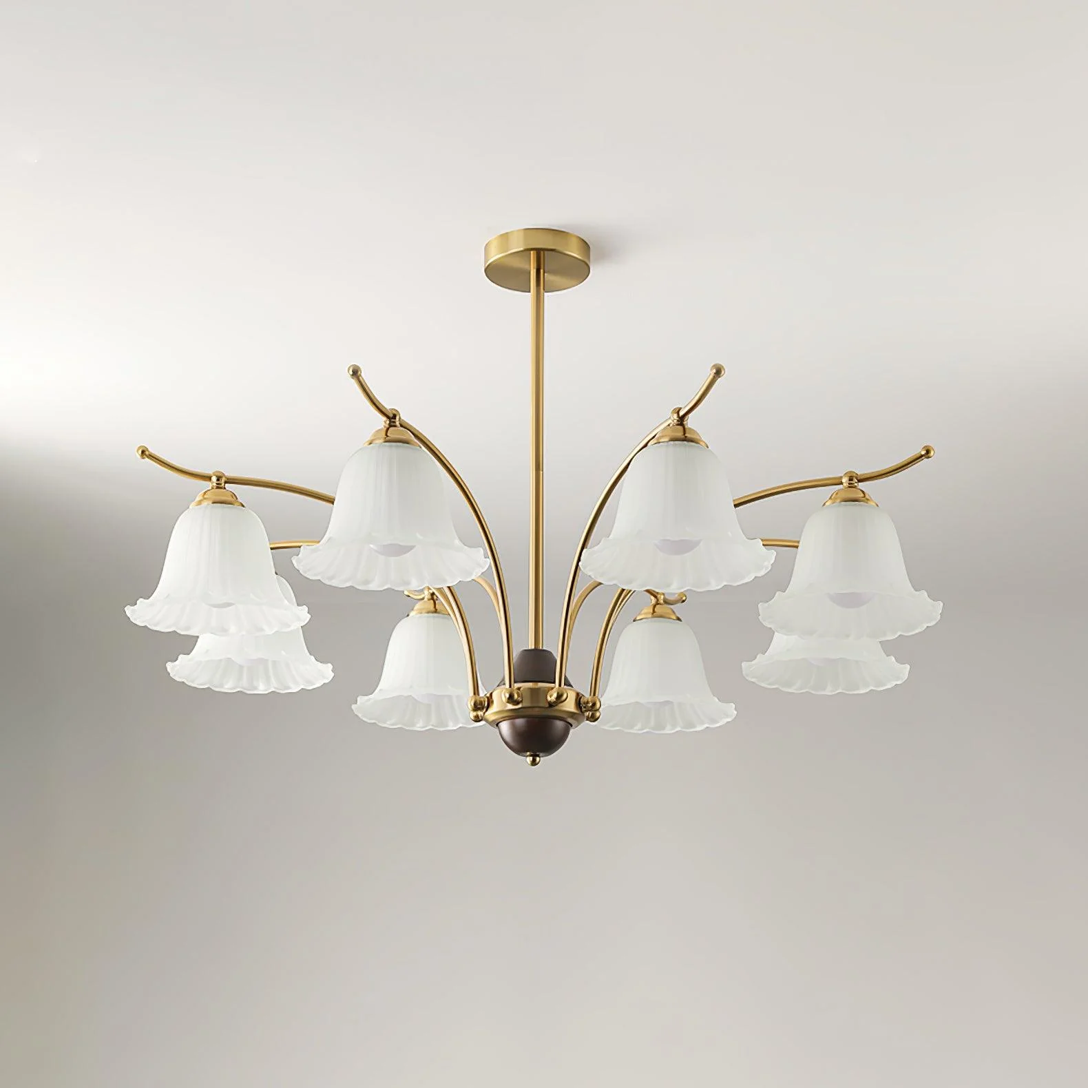 Flora Brass Alabaster Chandelier - Image 22