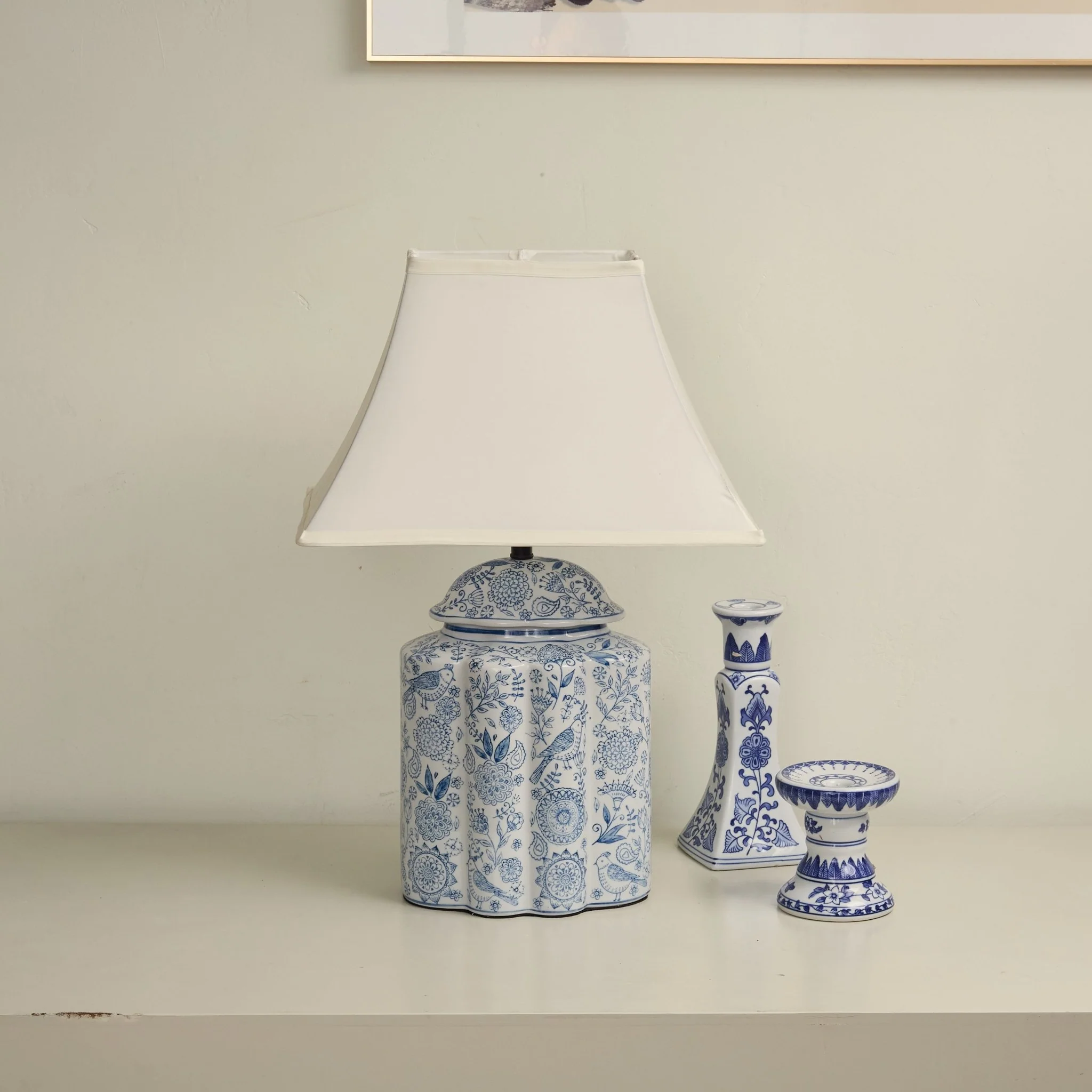 Floral Bird Jar Table Lamp - Image 12