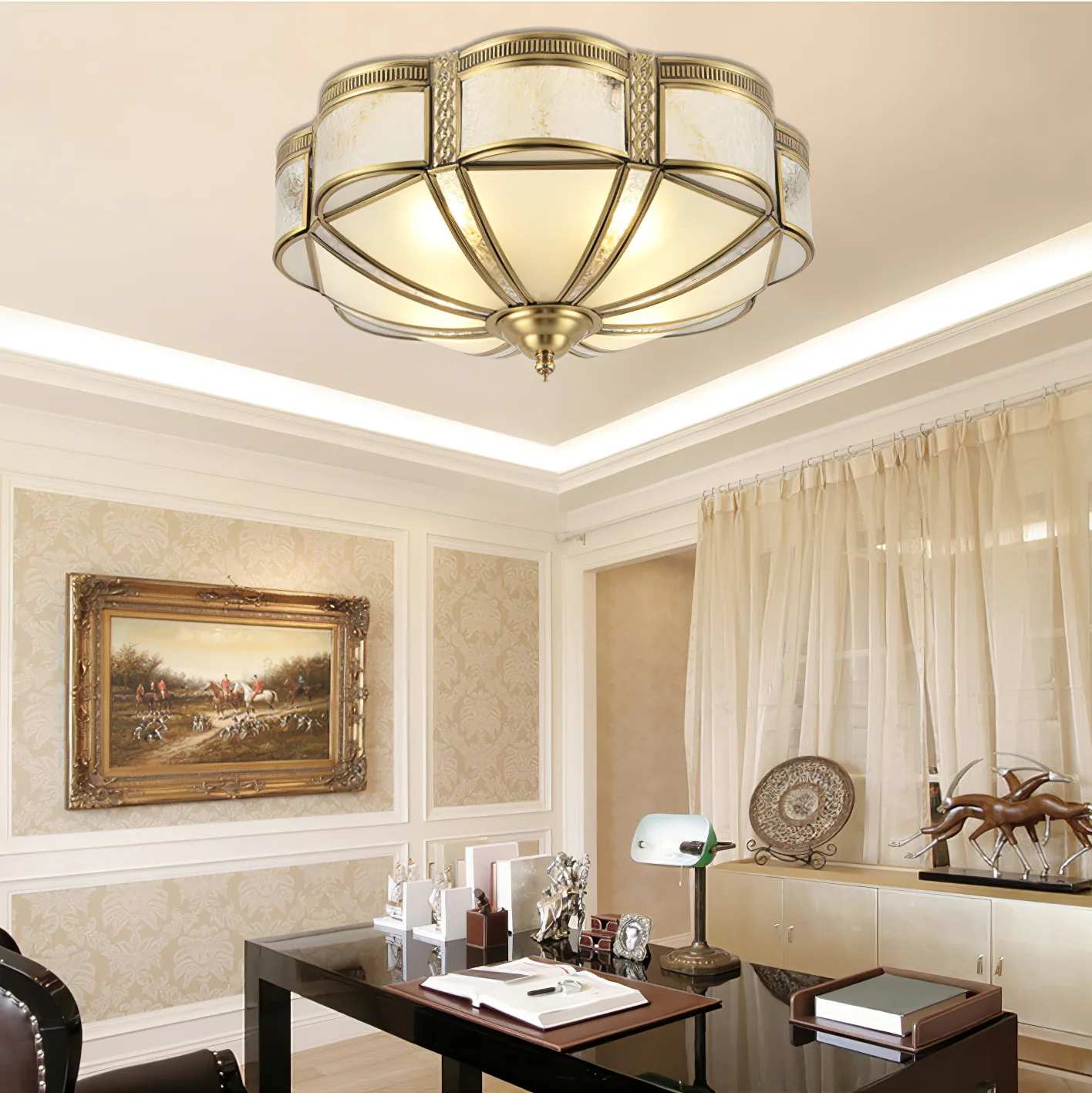 Floral Brass Ceiling Lamp - Image 25