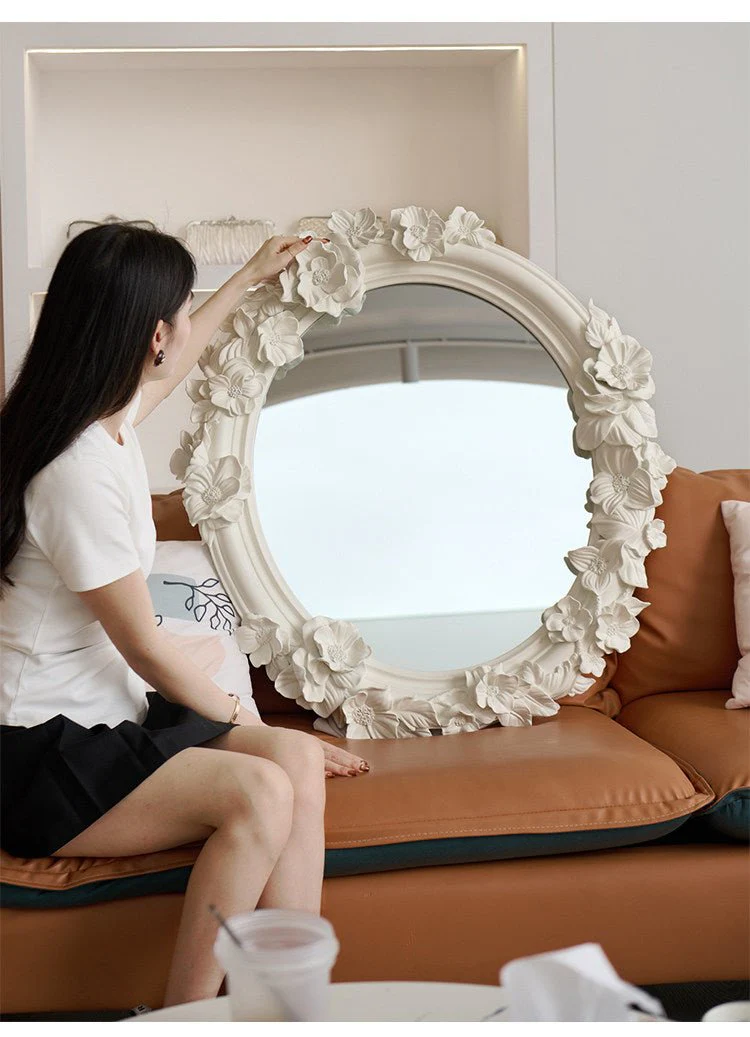 Floral Carve Vanity Mirror - Image 3
