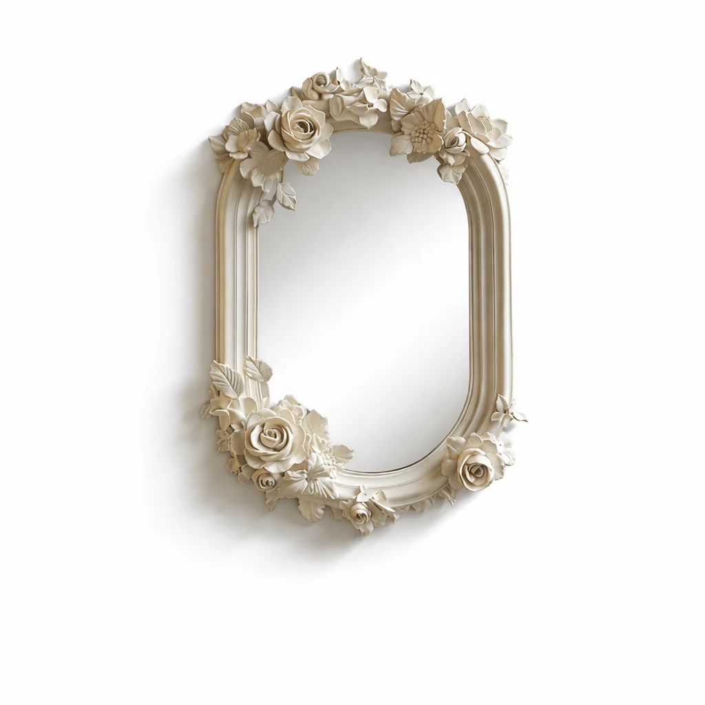 Floral Carve Vanity Mirror - Image 5