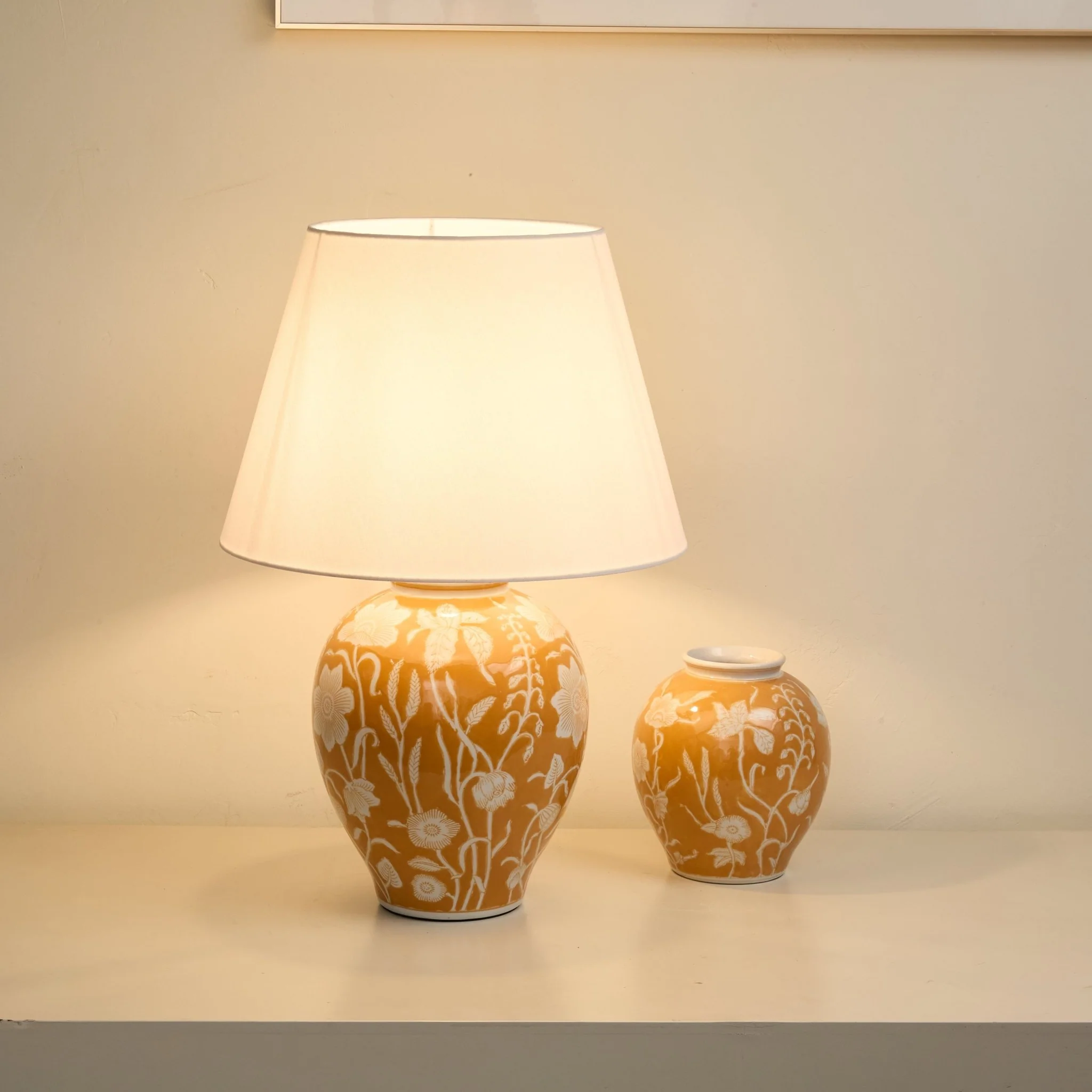 Floral Ceramic Table Lamp - Image 4