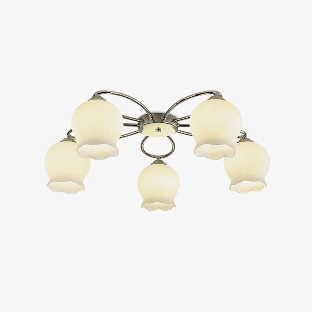 Floral Glass Ceiling Lamp