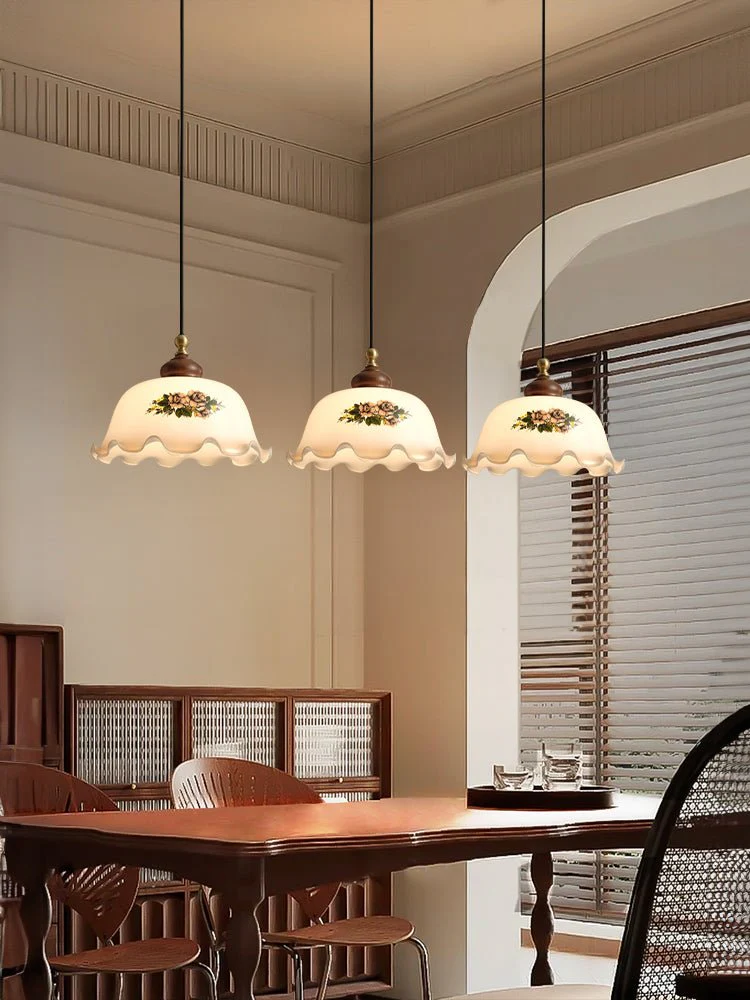 Floral Patterned Glass Pendant Light - Image 2