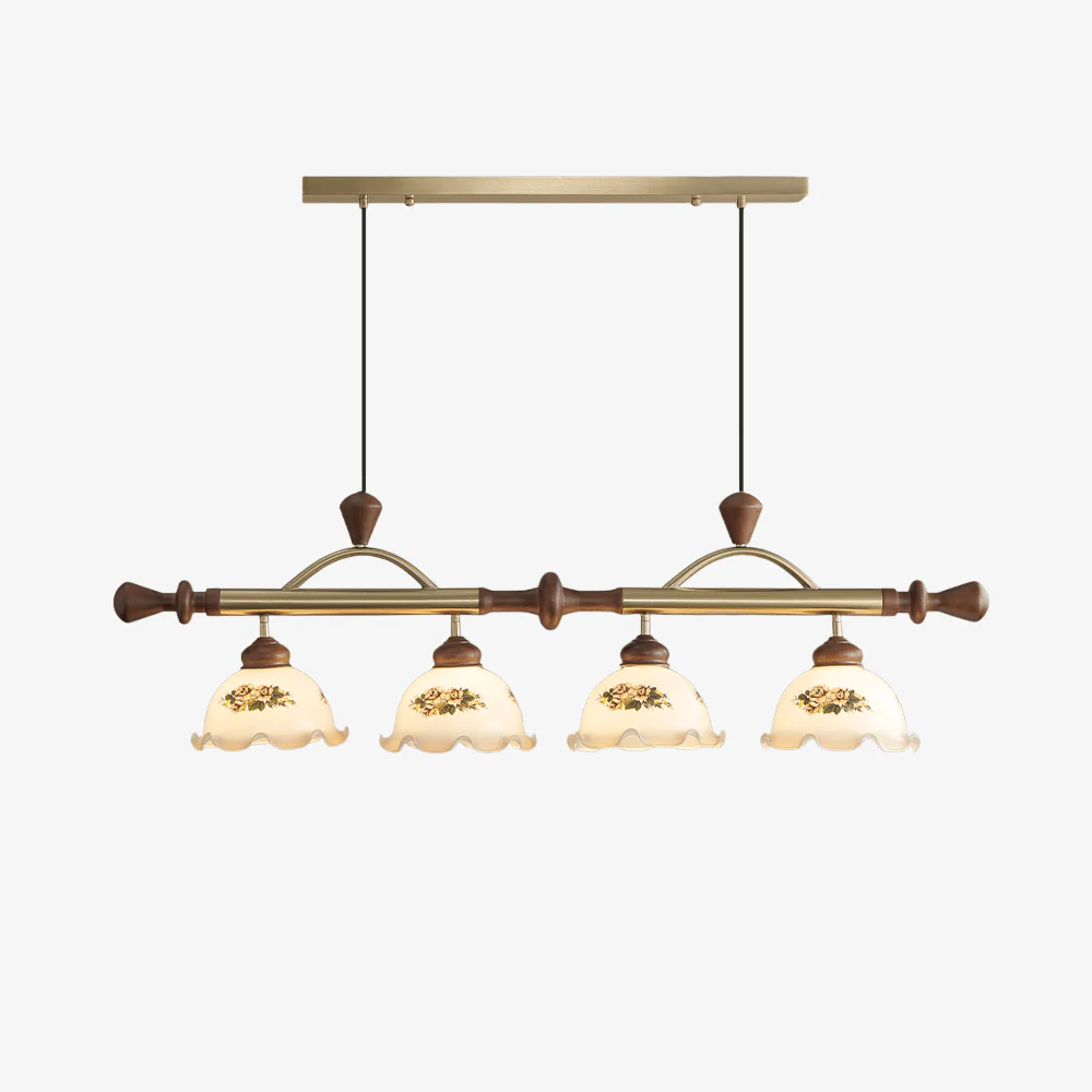 Floral Patterned Multi Pendant Light