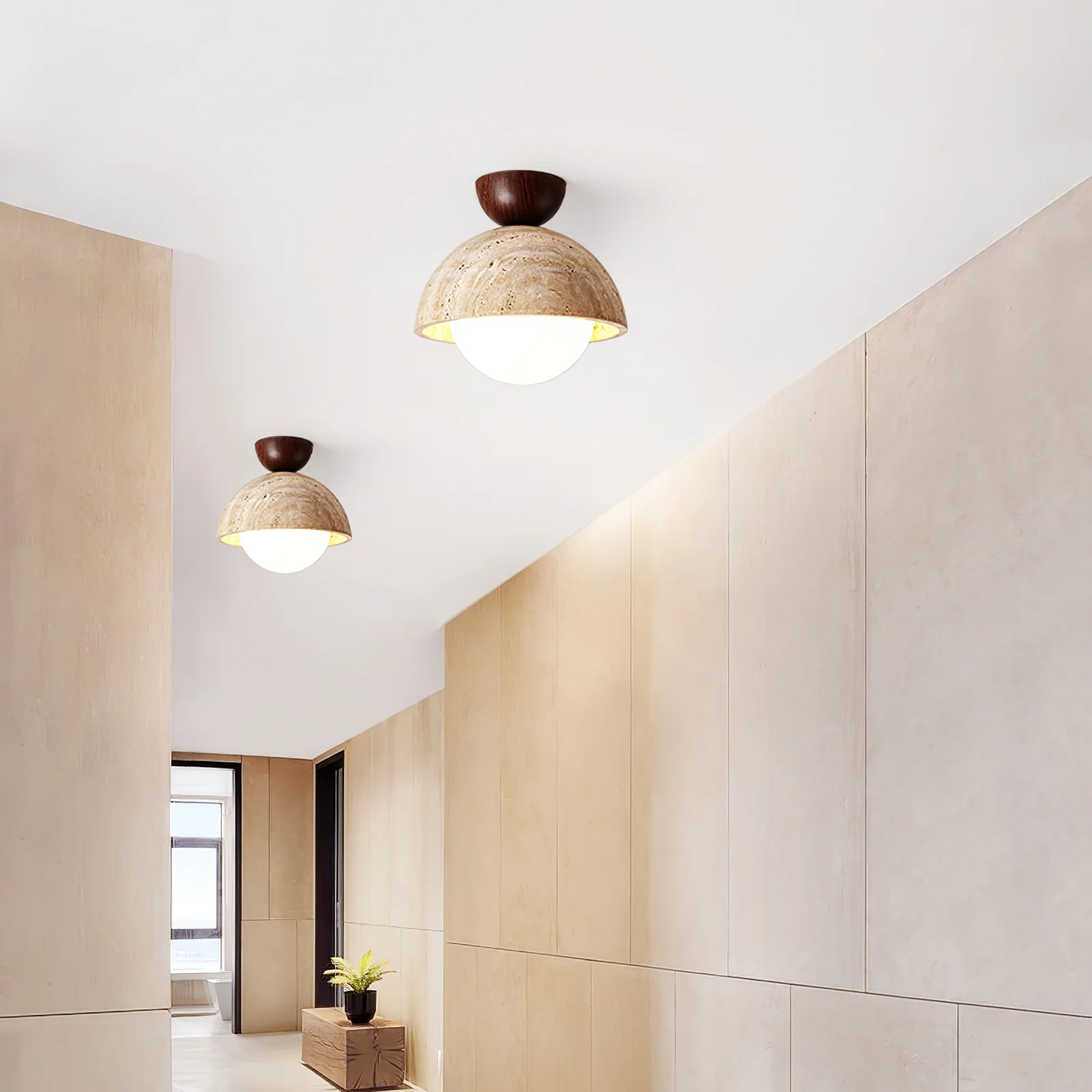 Flore Travertine Bud Ceiling Light - Image 10