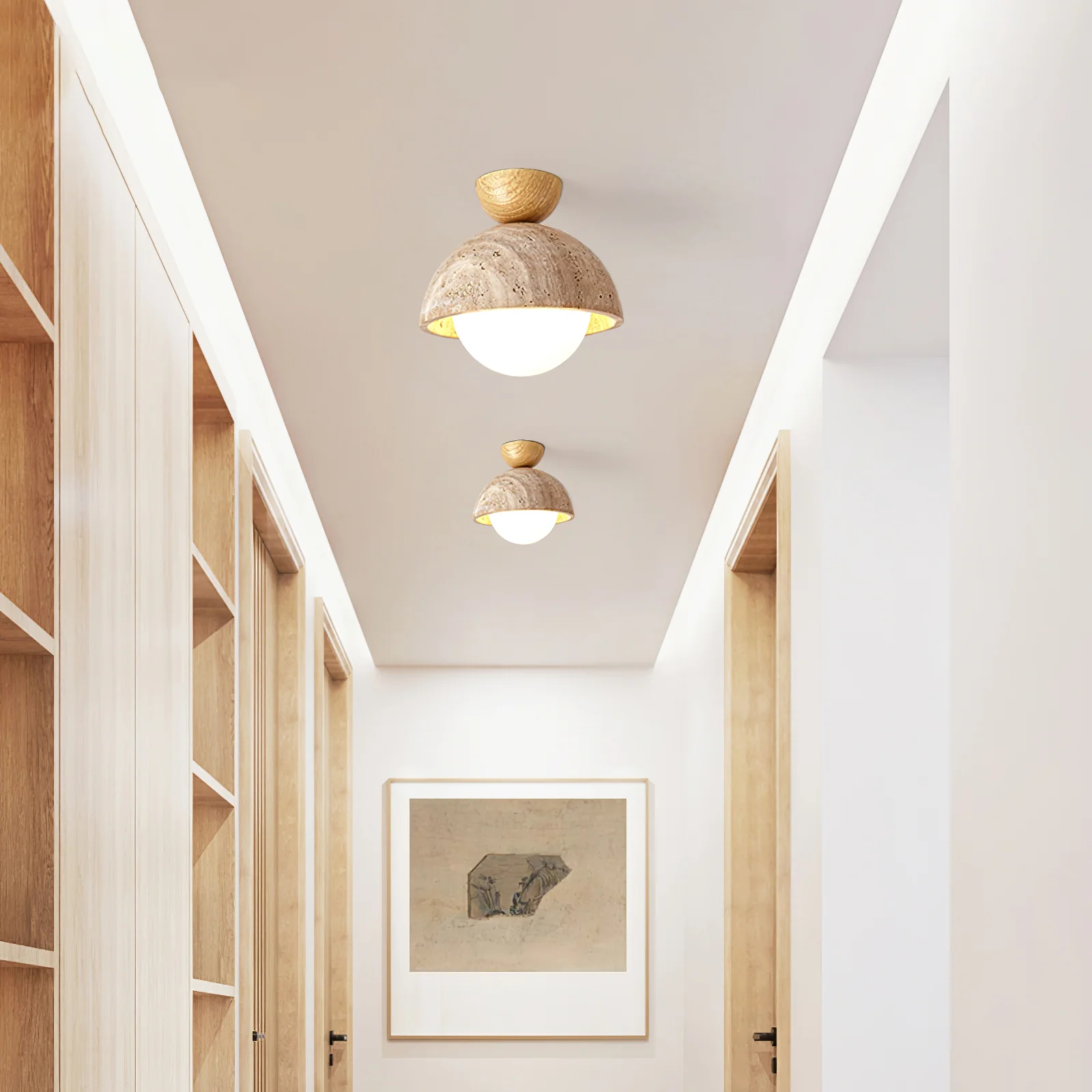Flore Travertine Bud Ceiling Light - Image 8