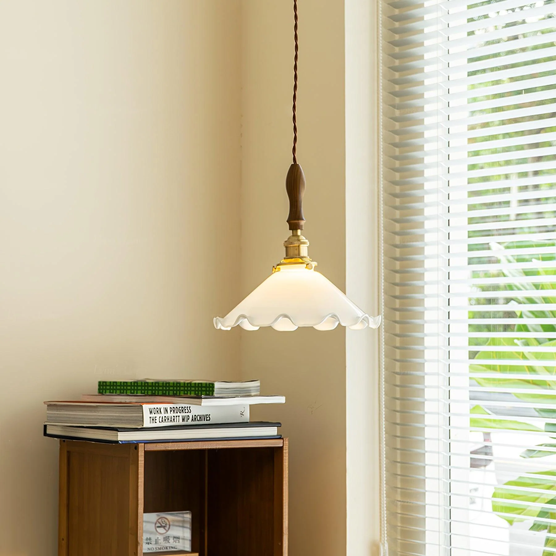 Flower Petals Swag Pendant Lamp - Image 3