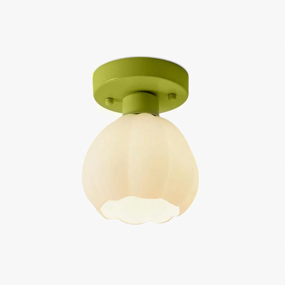Flower Shaded Semi Flushmount Light - Image 6