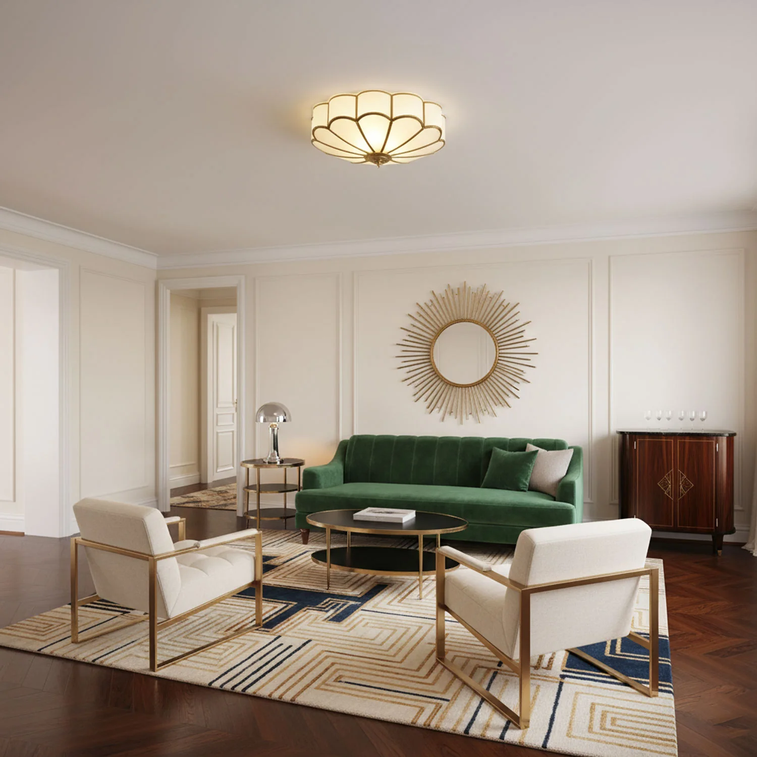 Flower Shape Glass Recessed Ceiling Light - Image 16
