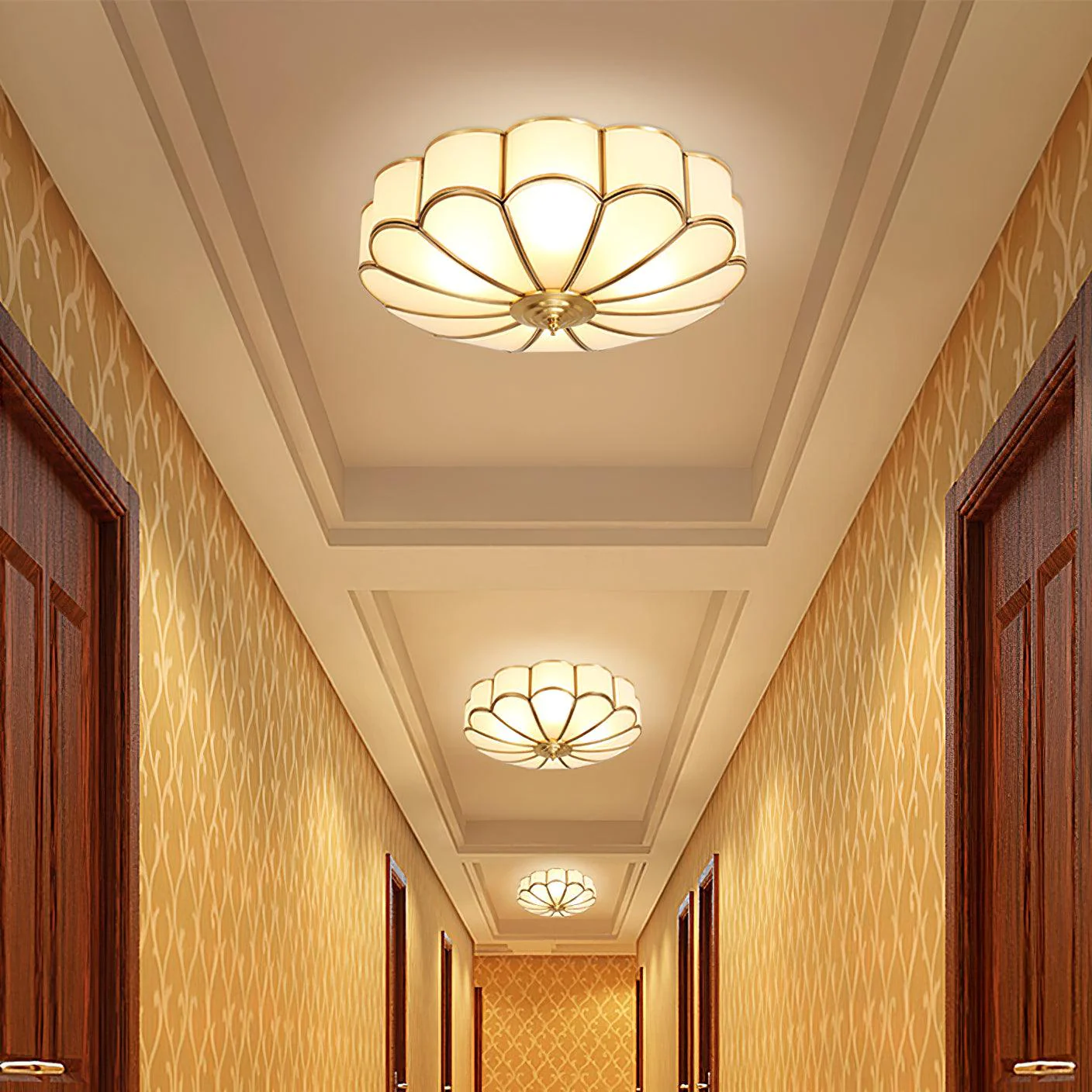 Flower Shape Glass Recessed Ceiling Light - Image 30