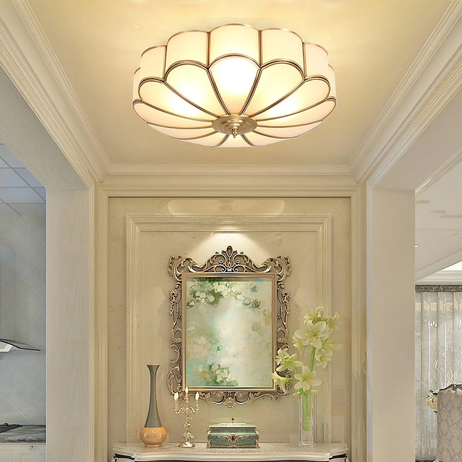 Flower Shape Glass Recessed Ceiling Light - Image 32