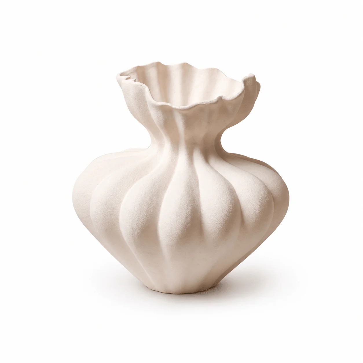 Fluted Bloom Ceramic Vase - Image 9