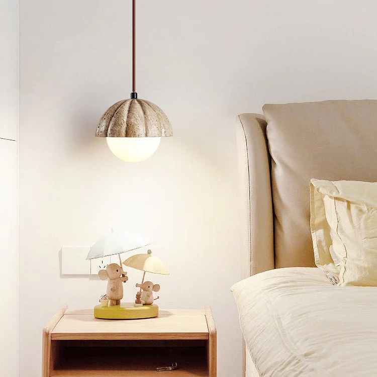 Fluted Orb Pendant Lamp - Image 4