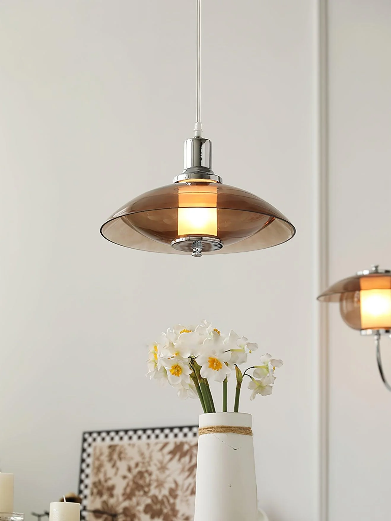 Flying Saucer Chrome Pendant Light - Image 11