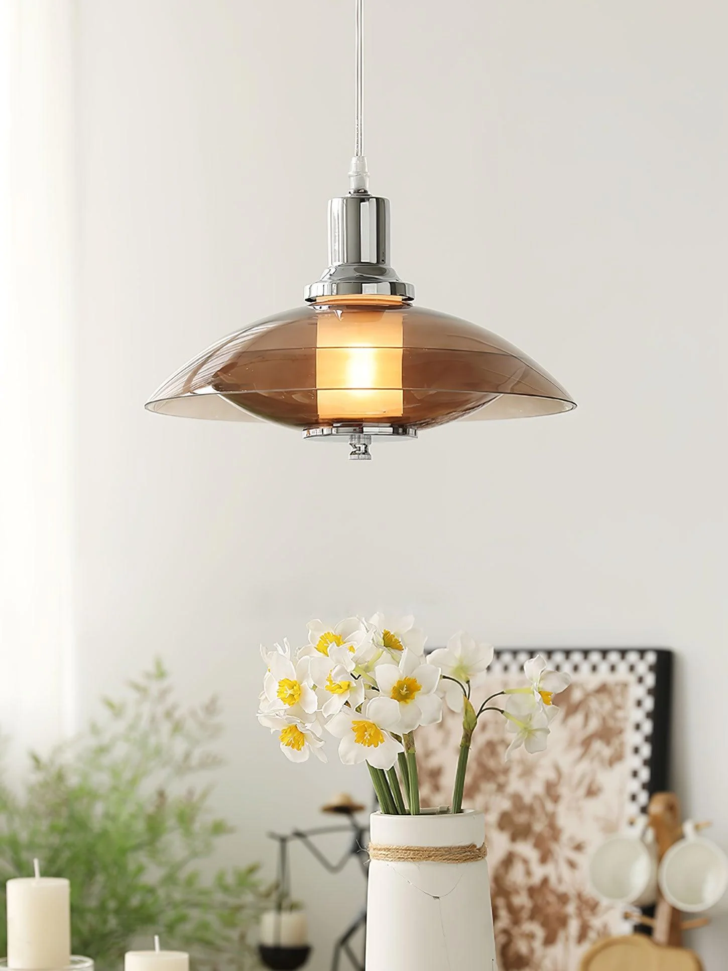 Flying Saucer Chrome Pendant Light - Image 12