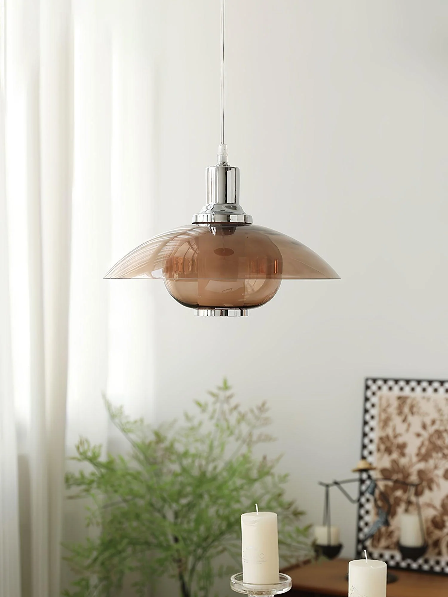 Flying Saucer Chrome Pendant Light - Image 13
