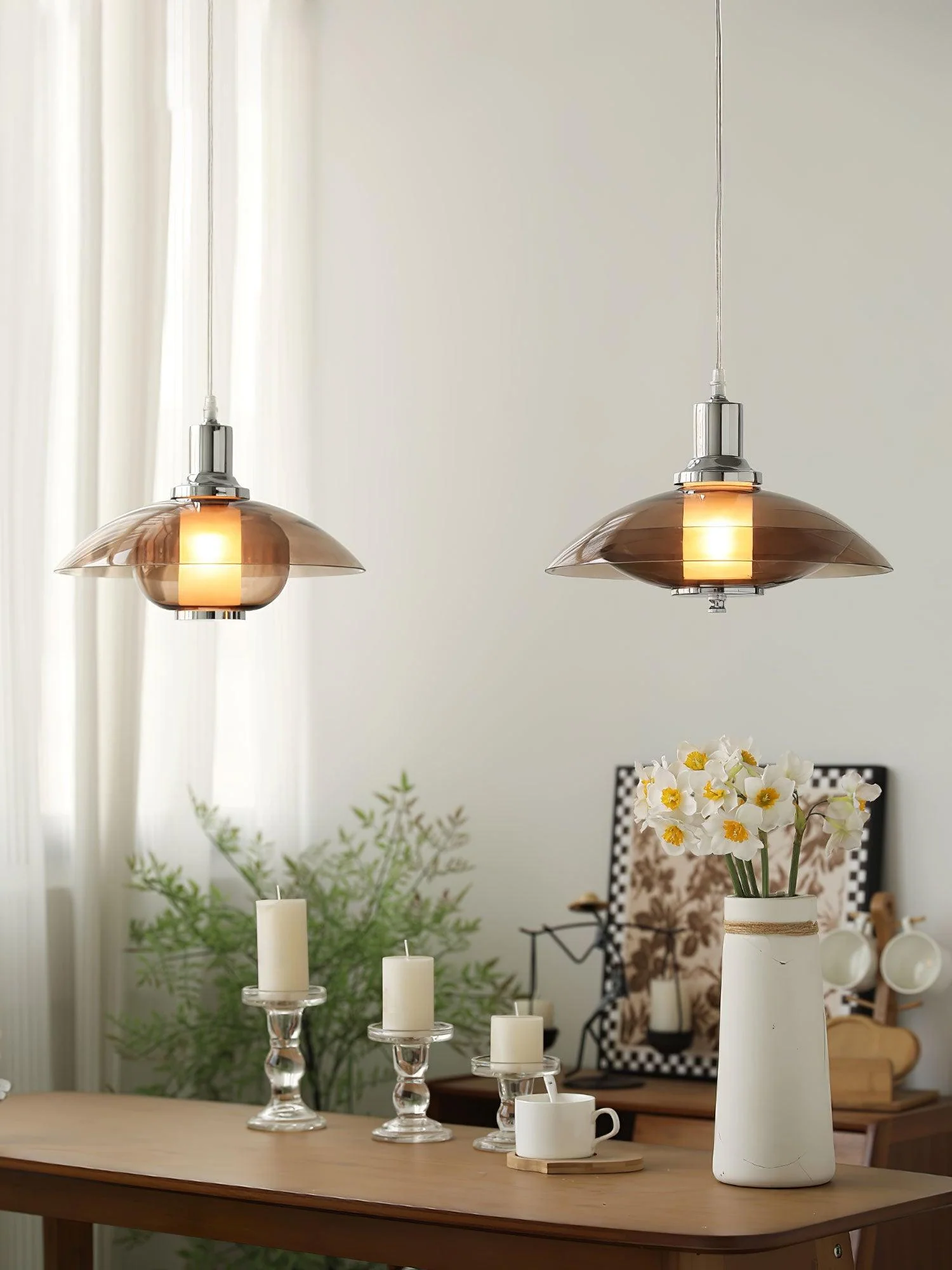 Flying Saucer Chrome Pendant Light - Image 17