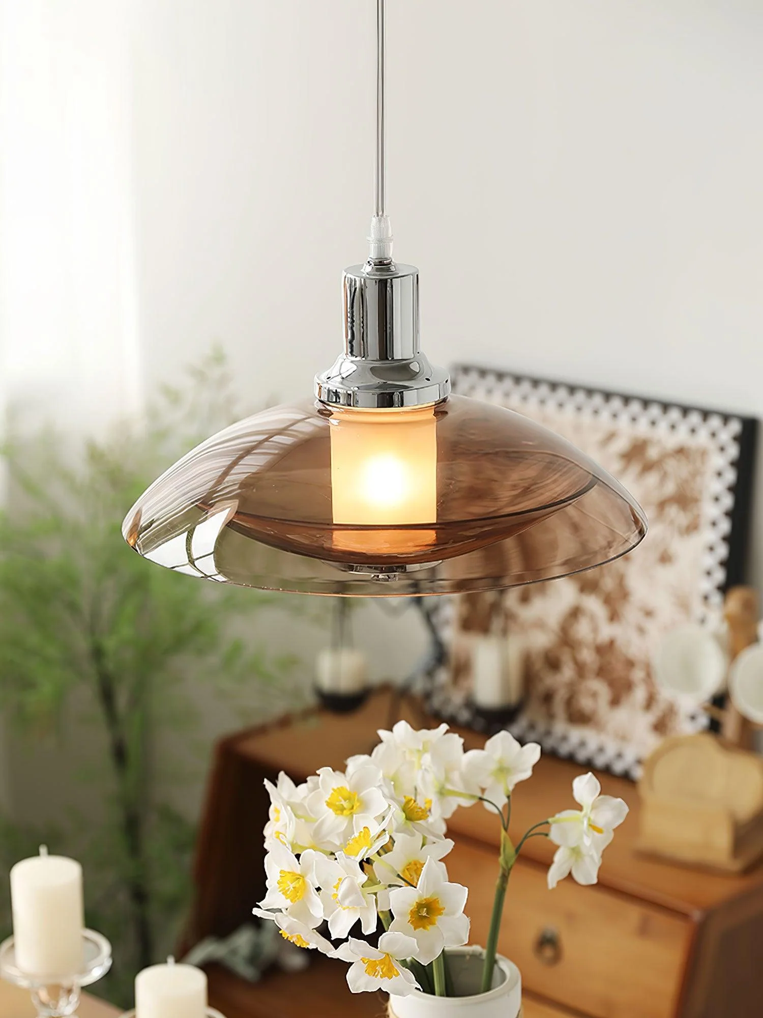Flying Saucer Chrome Pendant Light - Image 18
