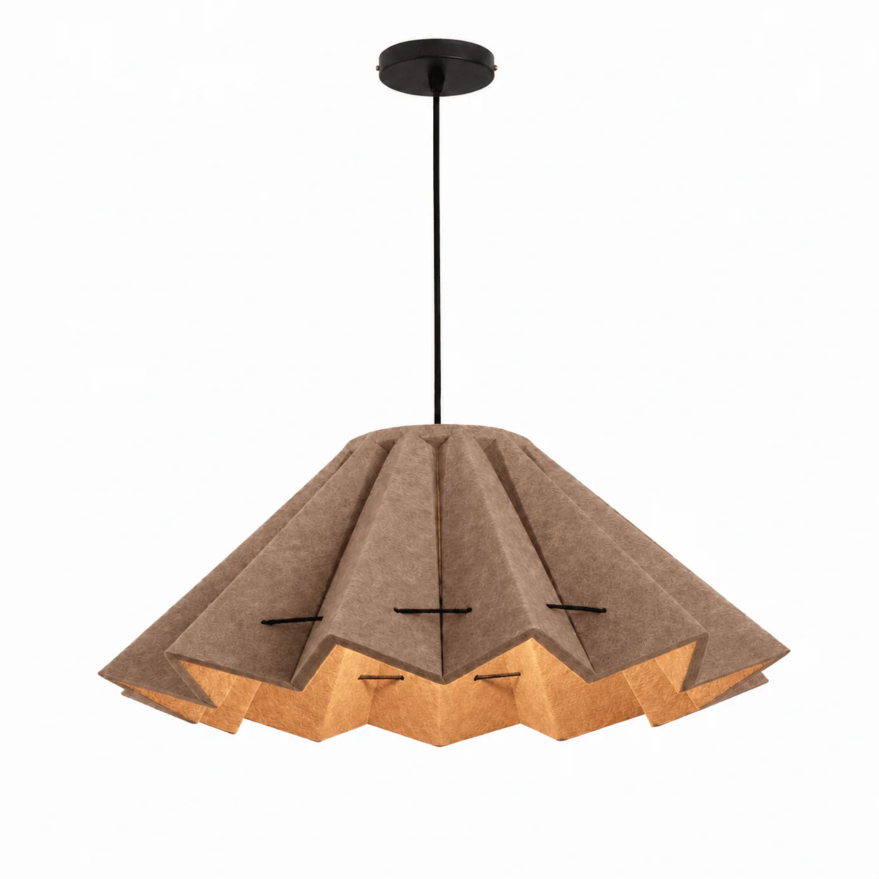 Fold Acoustic Felt Pleated Pendant Lamp - Image 10