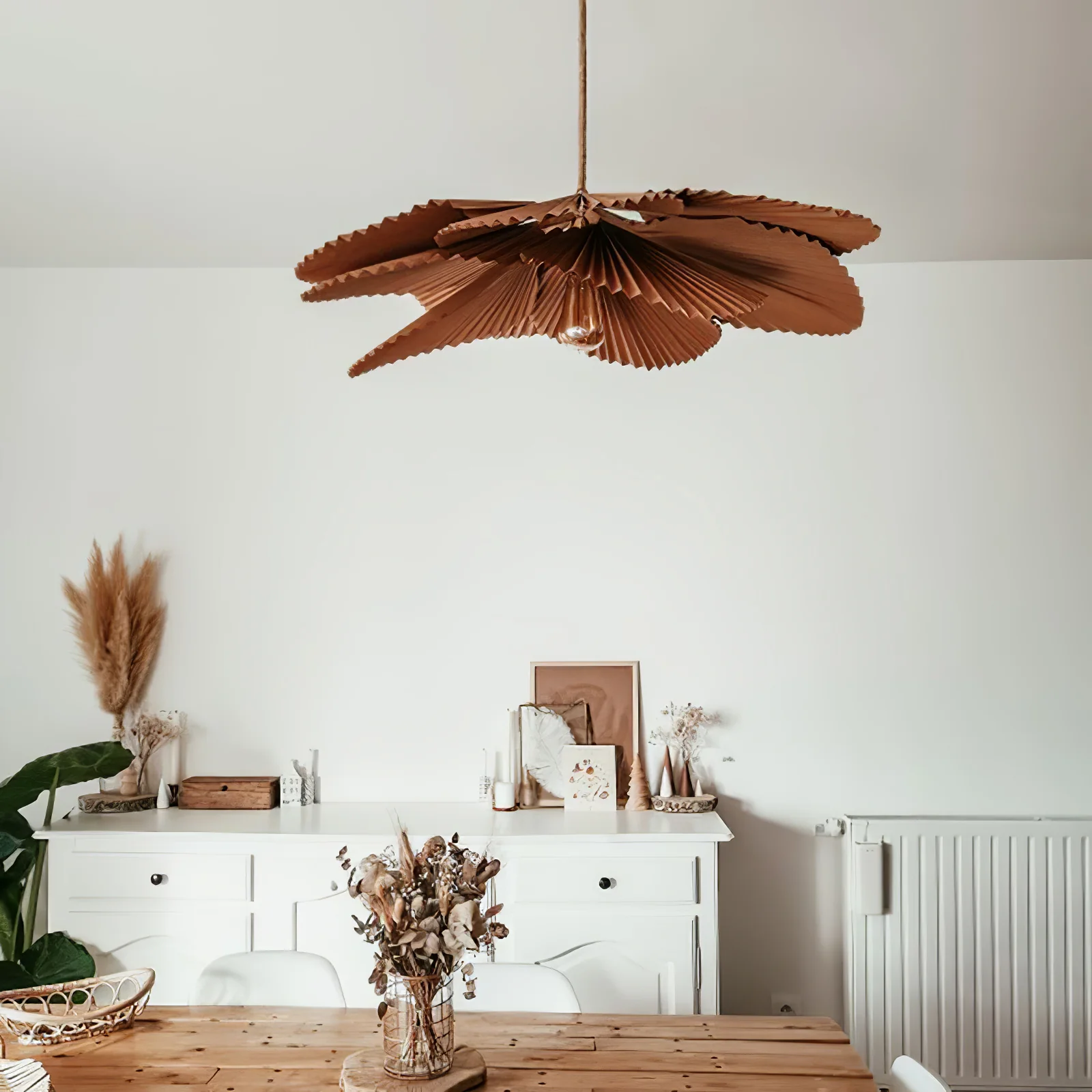 Folded Leaf Lotus Pendant Lamp - Image 15