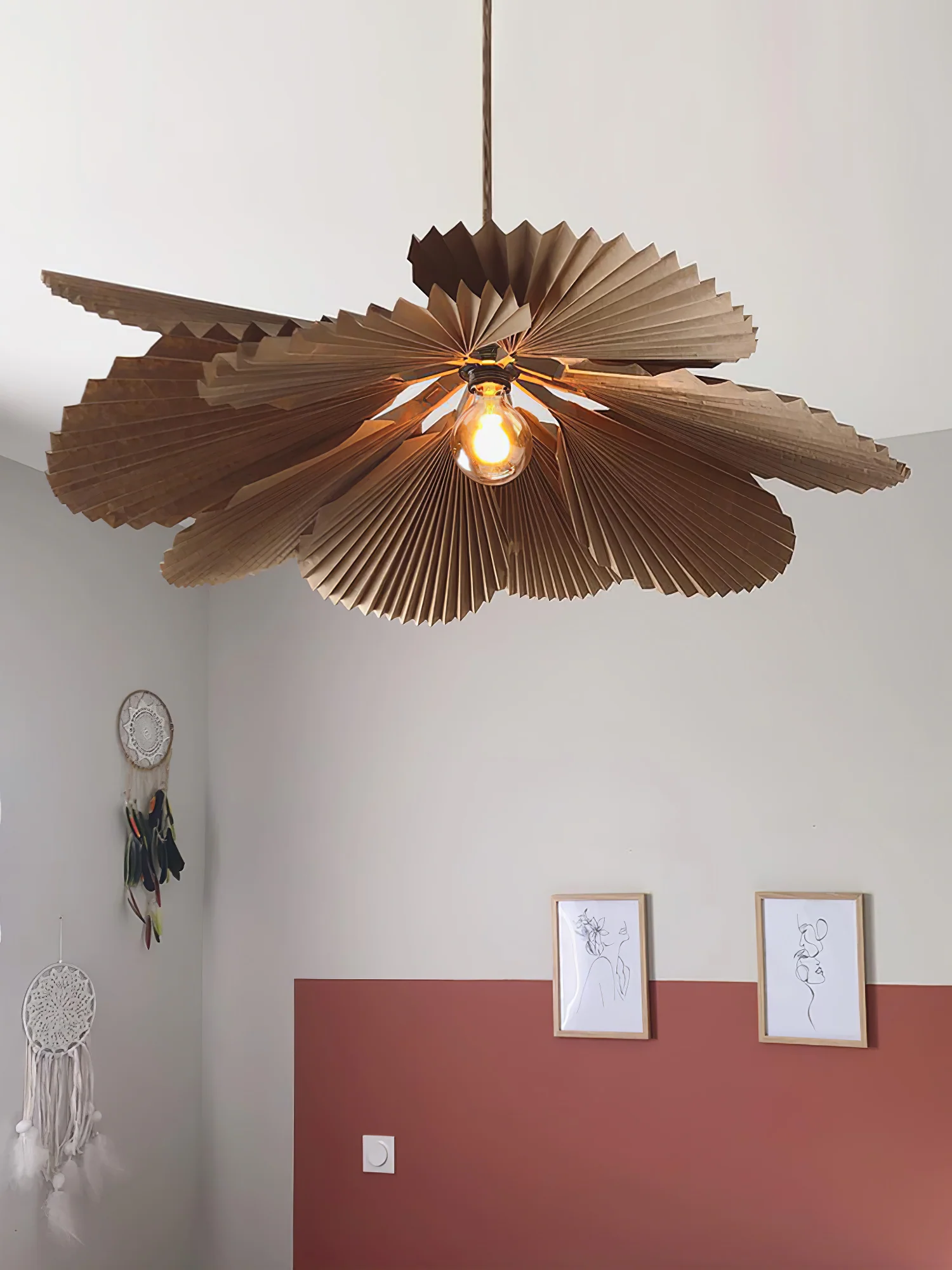 Folded Leaf Lotus Pendant Lamp - Image 18