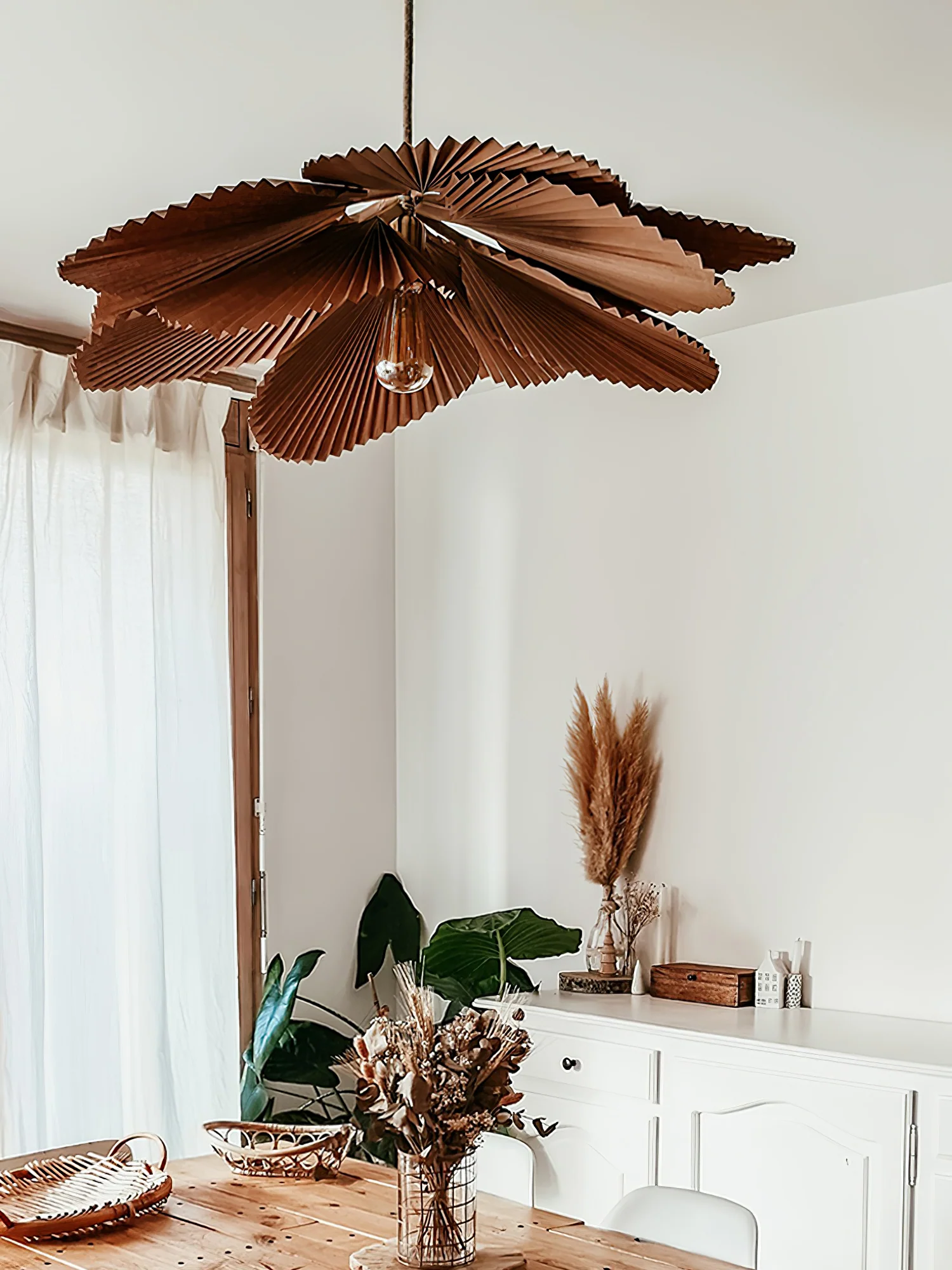 Folded Leaf Lotus Pendant Lamp - Image 28