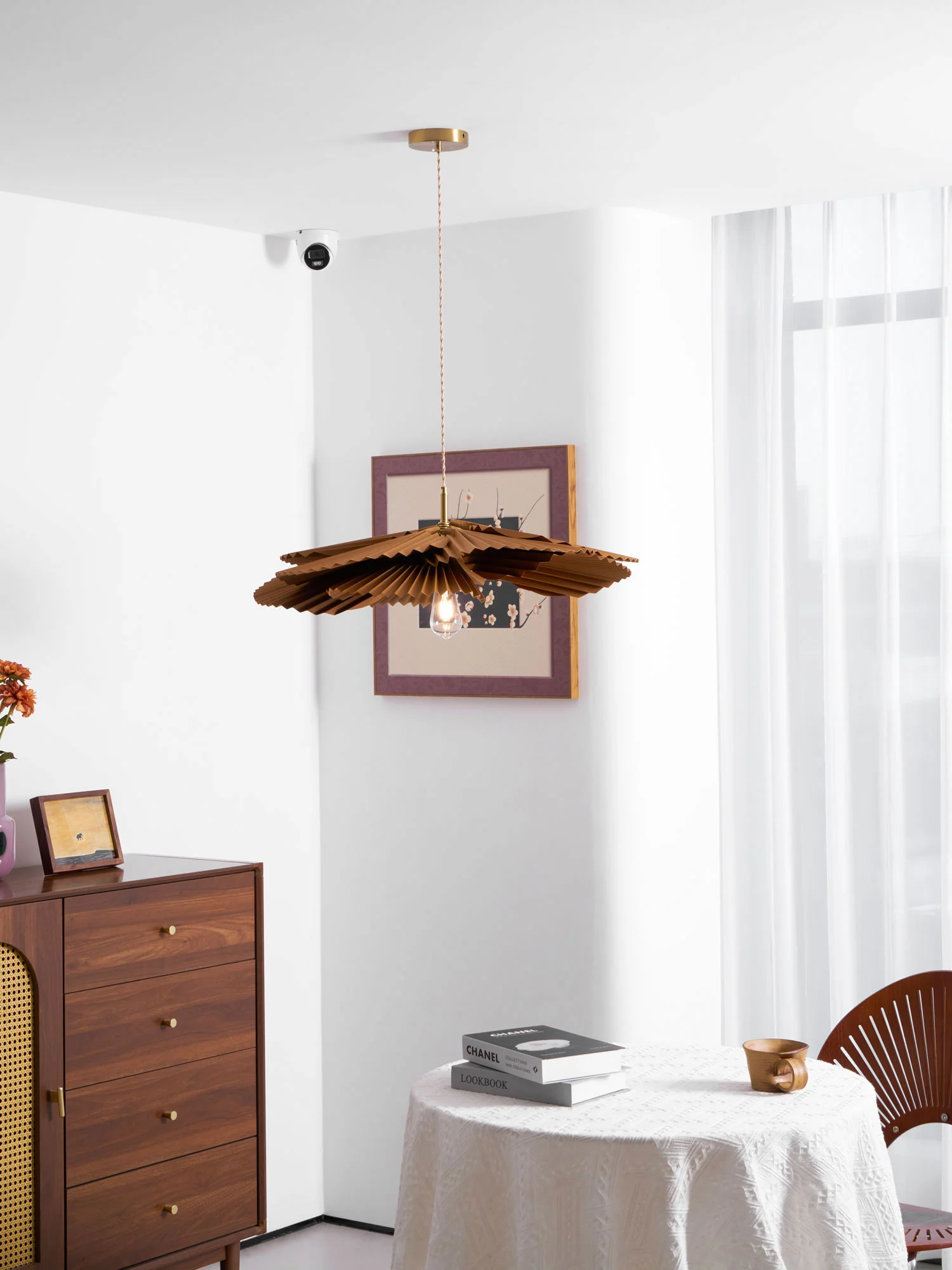 Folded Leaf Lotus Pendant Lamp - Image 5