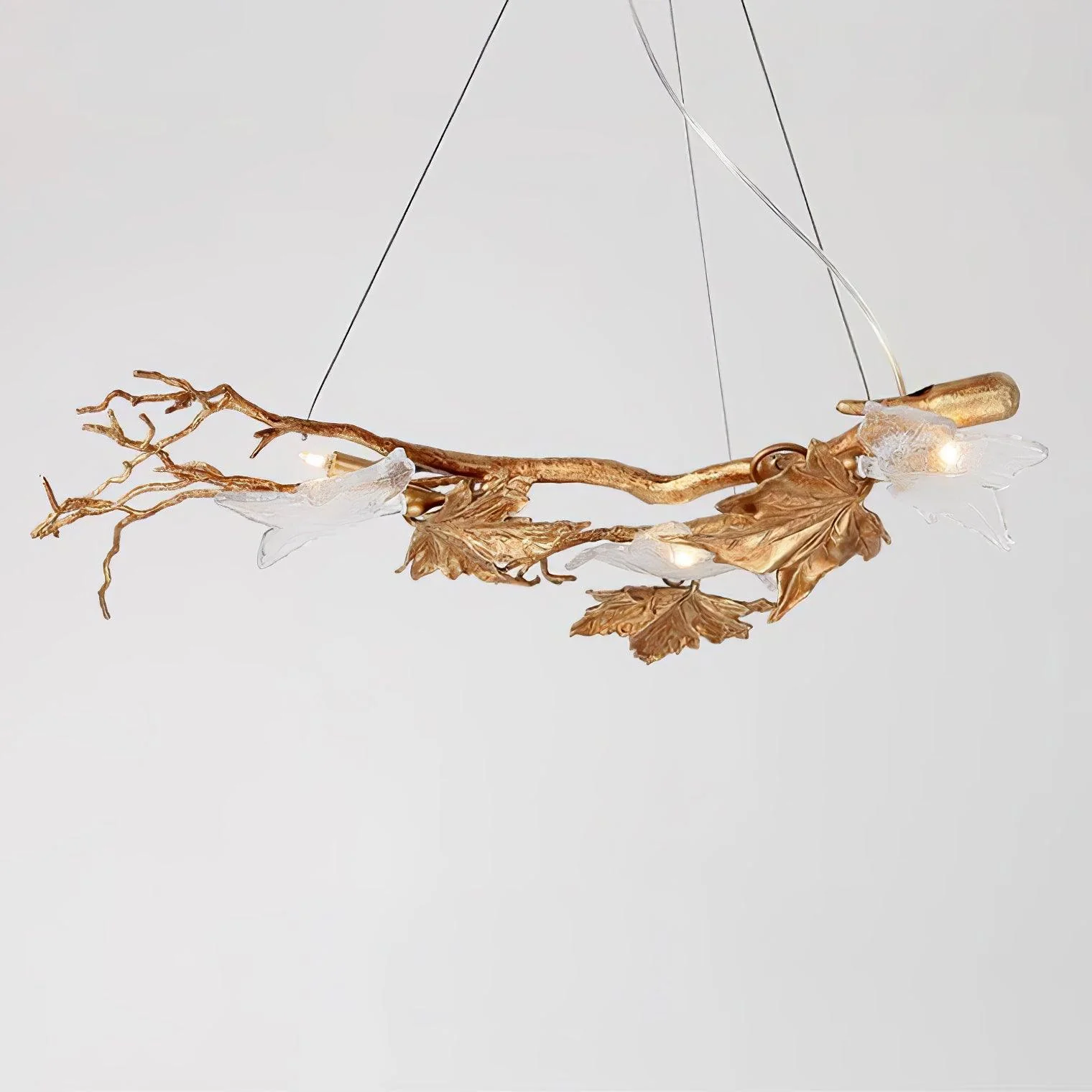 Folio Branch Brass Chandelier - Image 14
