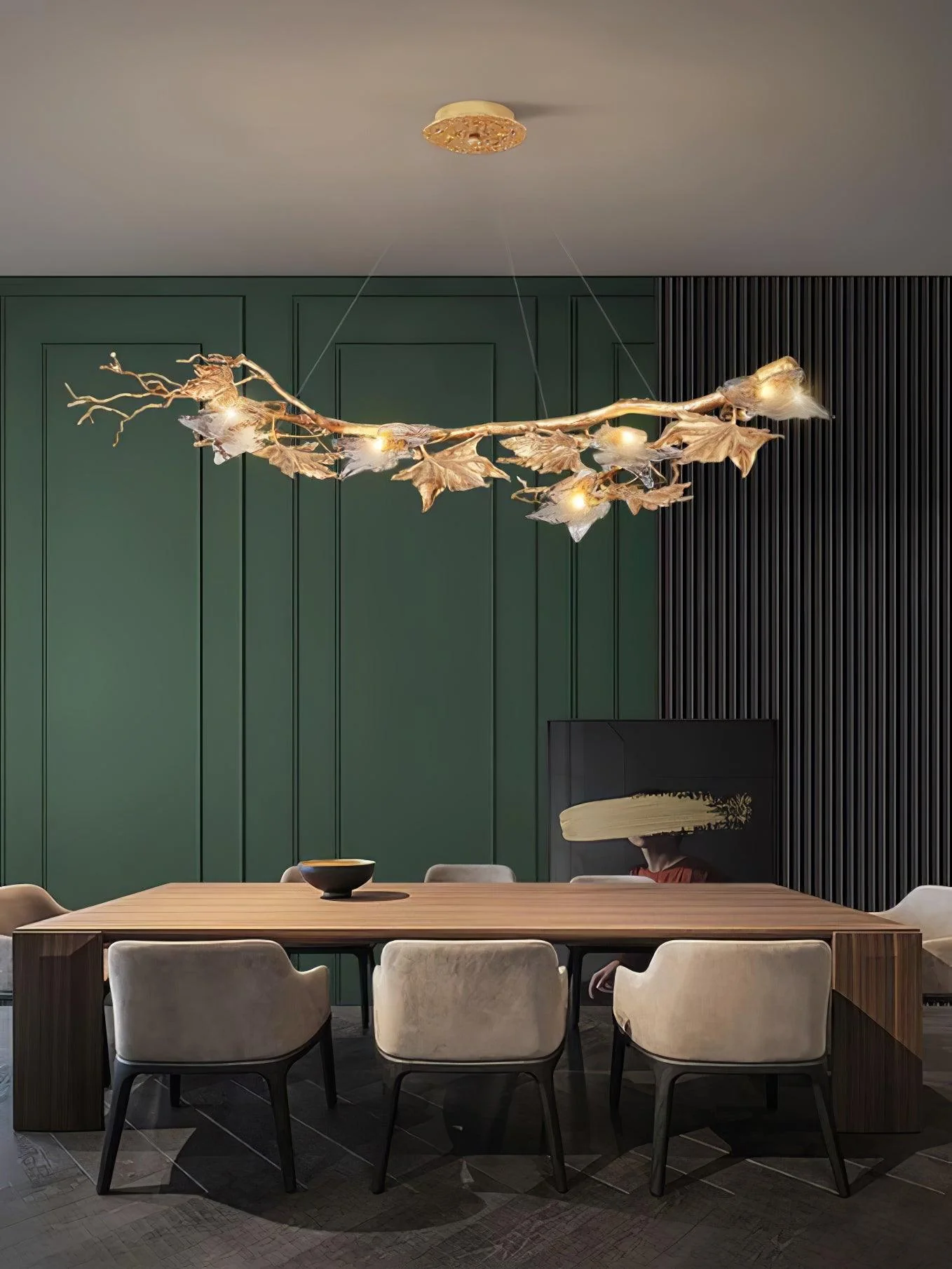 Folio Branch Brass Chandelier - Image 21